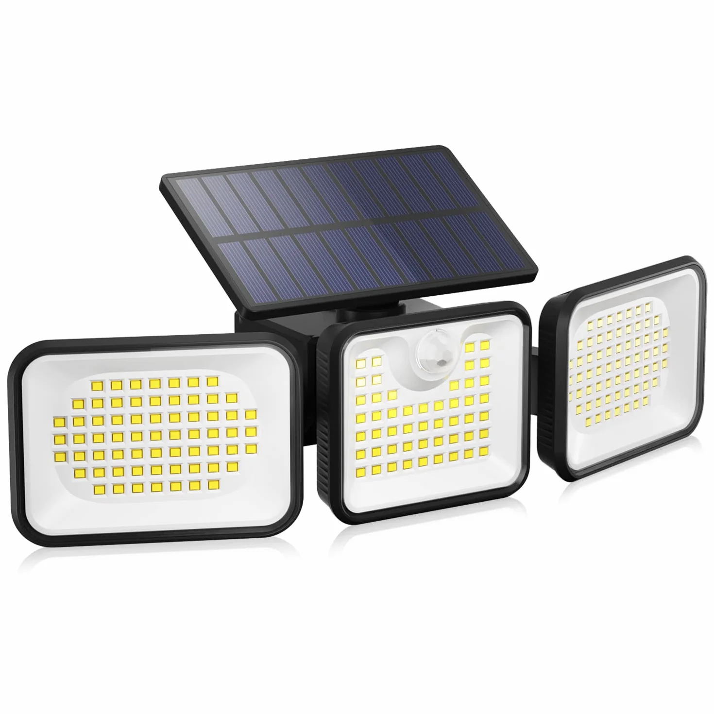 OUSFOT Zewnętrzne światło słoneczne z czujnikiem ruchu 180 diod LED Reflektor 3 tryby 270° do ogrodu garażu