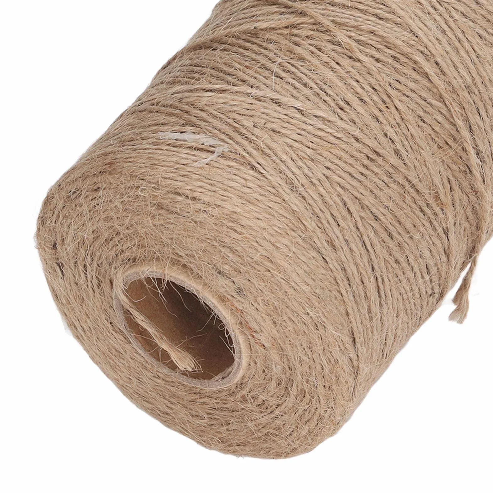 Naturalny Sznurek Jutowy, 984 Stóp 2 Warstwy 1mm Cienki Brązowy Sznurek do Rękodzieła