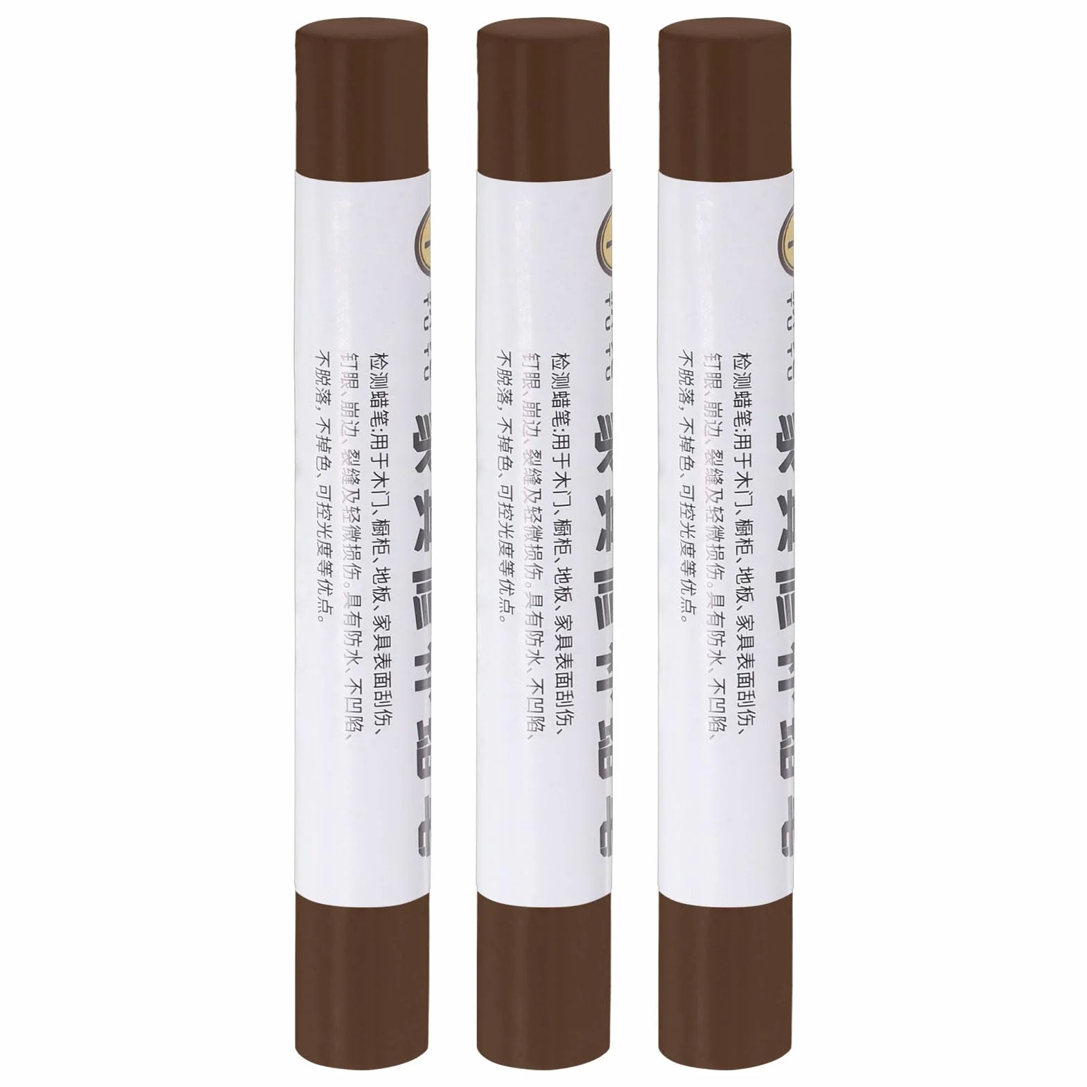 QUARKZMAN Wood Filler Sticks 3 sztuki markery do naprawy drewna ciemnobrązowe