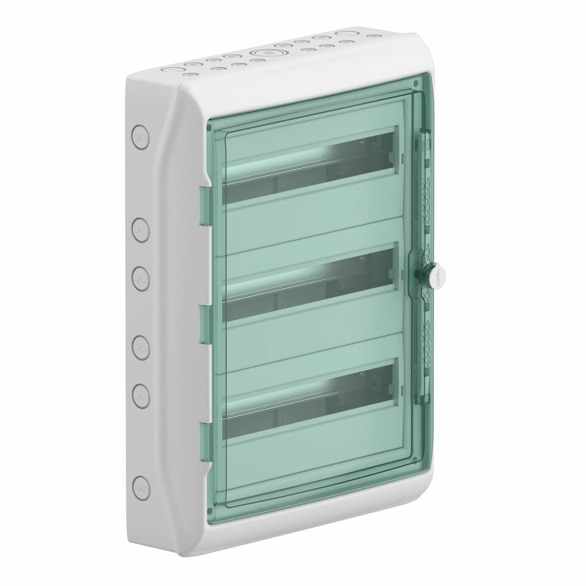 Schneider Electric 10345DE Kaedra Mureva natynkowy mały rozdzielacz do pomieszczeń wilgotnych do ogrodu, piwnicy, garażu i na zewnątrz, rozdzielnica instalacyjna elektryczna, skrzynka bezpieczników, 3