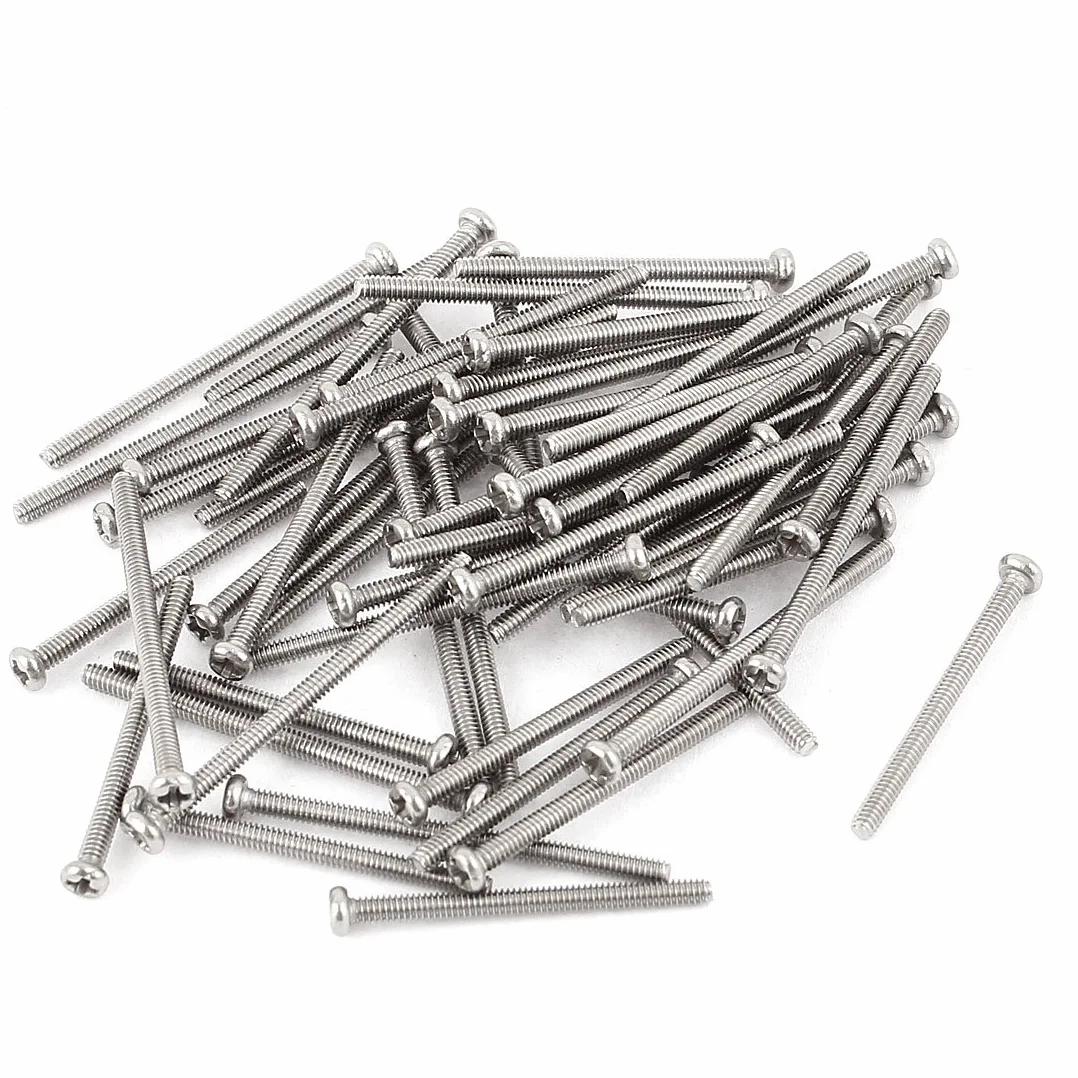 sourcingmap M2 x 30 mm 304 śruby krzyżowe ze stali nierdzewnej 30 szt