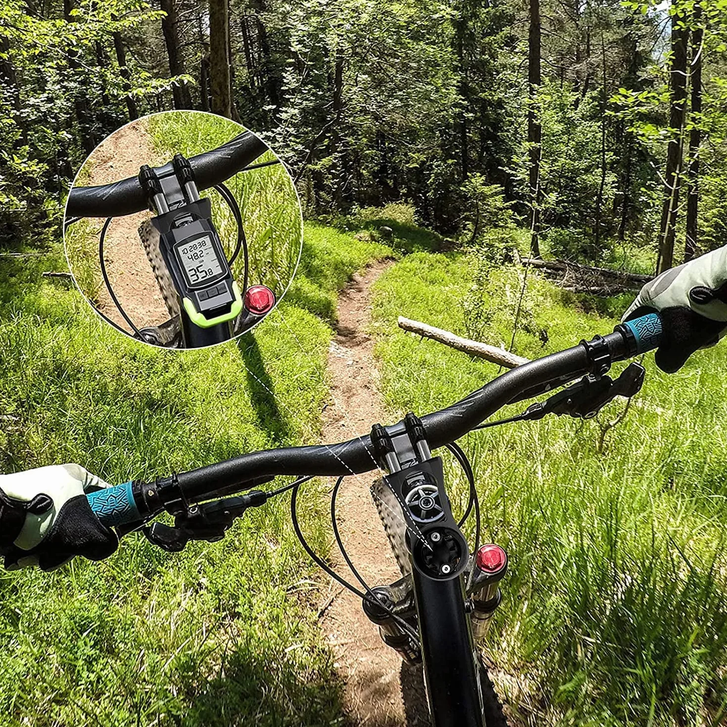 Garmin Edge Extended Out-Front uchwyt, regulowany uchwyt rowerowy, GPS uchwyt na komputer rowerowy dla Garmin, uchwyt na mostek kierownicy dla Garmin Edge Gopro 200, 500, 510, 520, 800, 810, 820, 1000