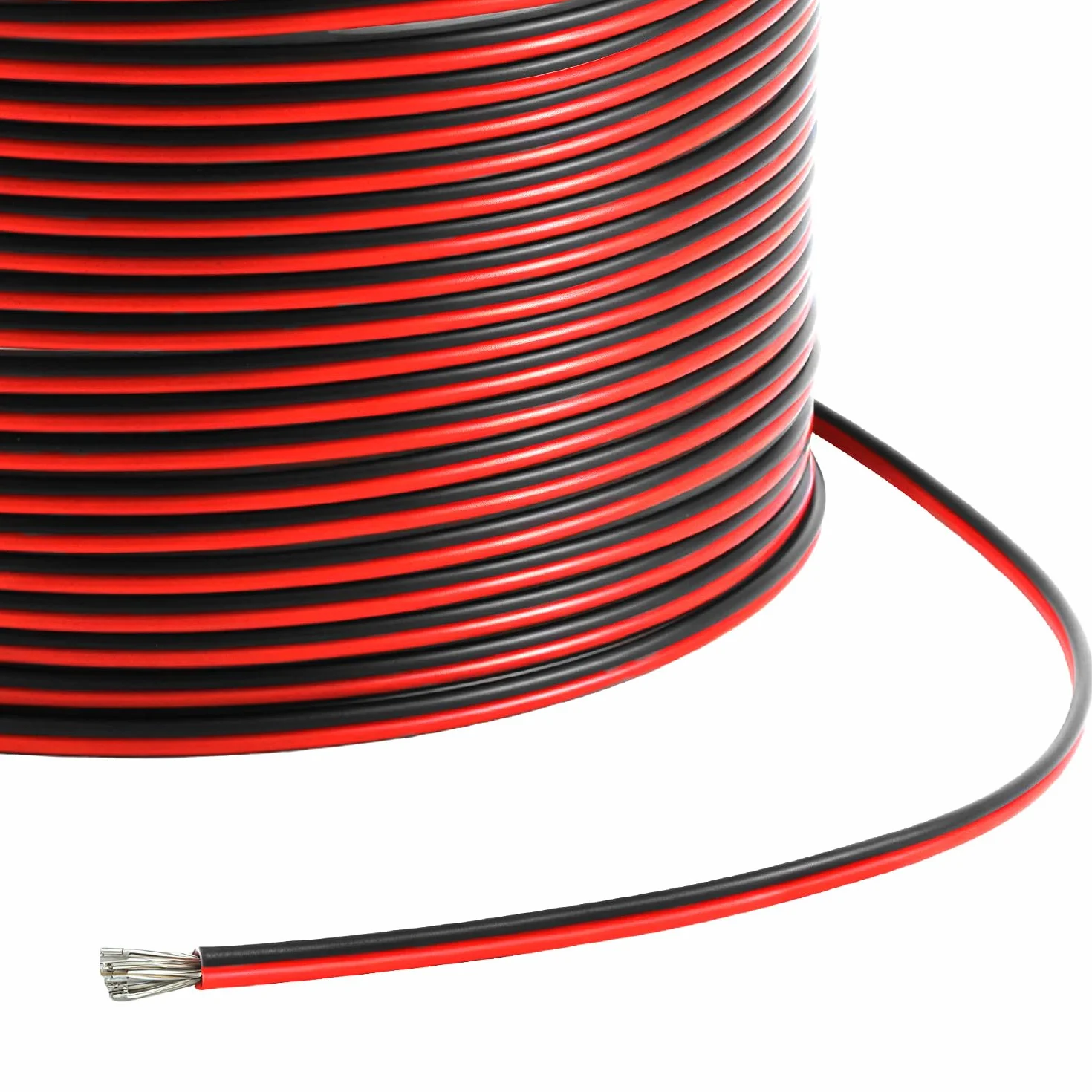 QWORK 20 AWG 0,52 mm² kabel elektryczny 2-żyłowy skręcany ocynkowany drut miedziany 30 m