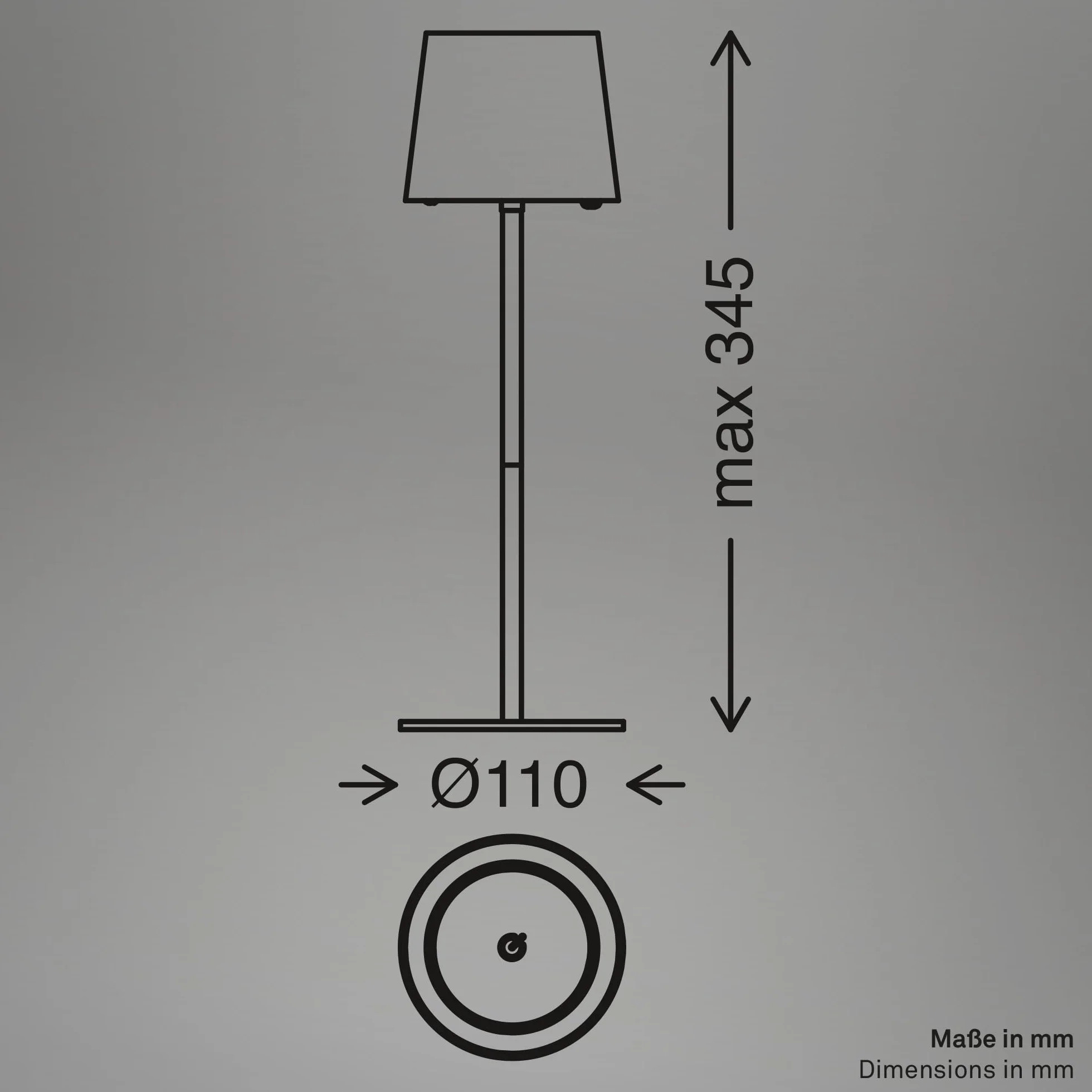 BRILONER - Lampa stołowa LED bezprzewodowa IP44 z dotykiem, ściemniana, akumulator i wymienne źródło światła, lampka nocna, lampa LED, kempingowa, akumulatorowa, 11x34,5cm, antyczna biel