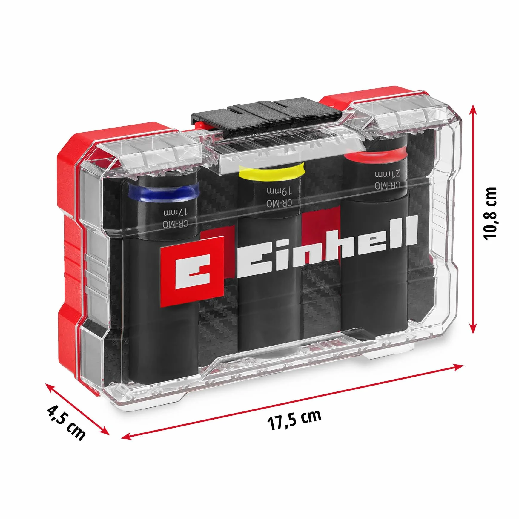 Einhell zestaw nasadek udarowych 3-częściowy CrMo ½" 80 mm 17/19/21 mm