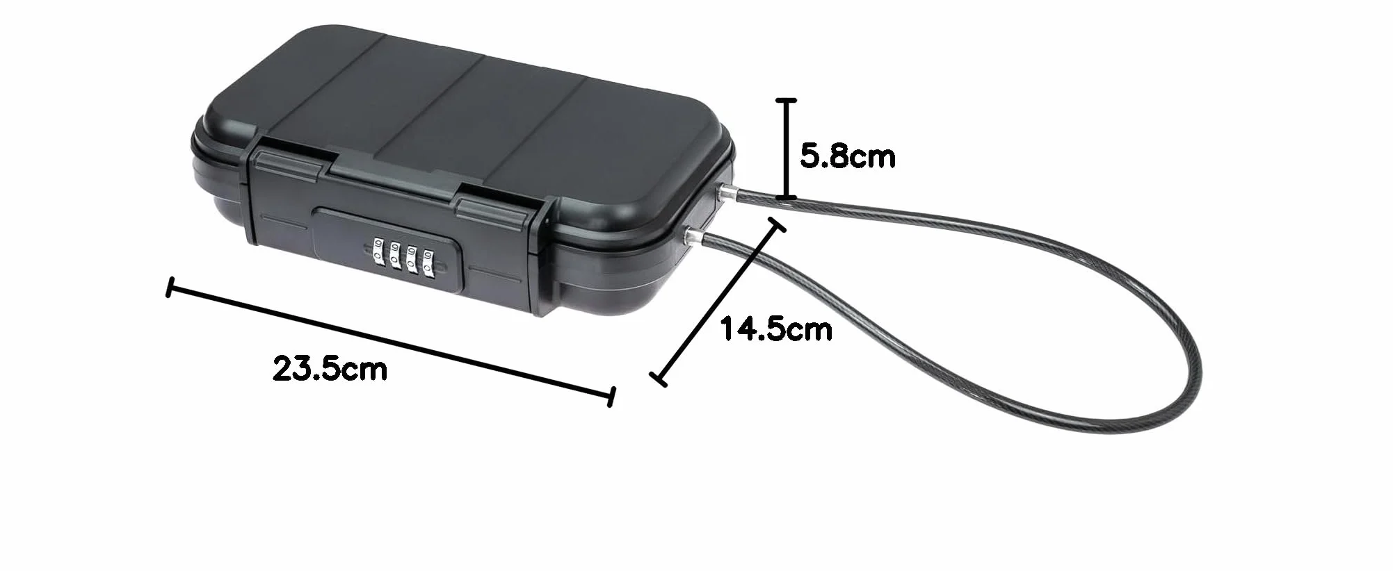 HMF 318-02 przenośny sejf z zamkiem szyfrowym wodoszczelny mini sejf 23,5 x 14,5 x 5,8 cm