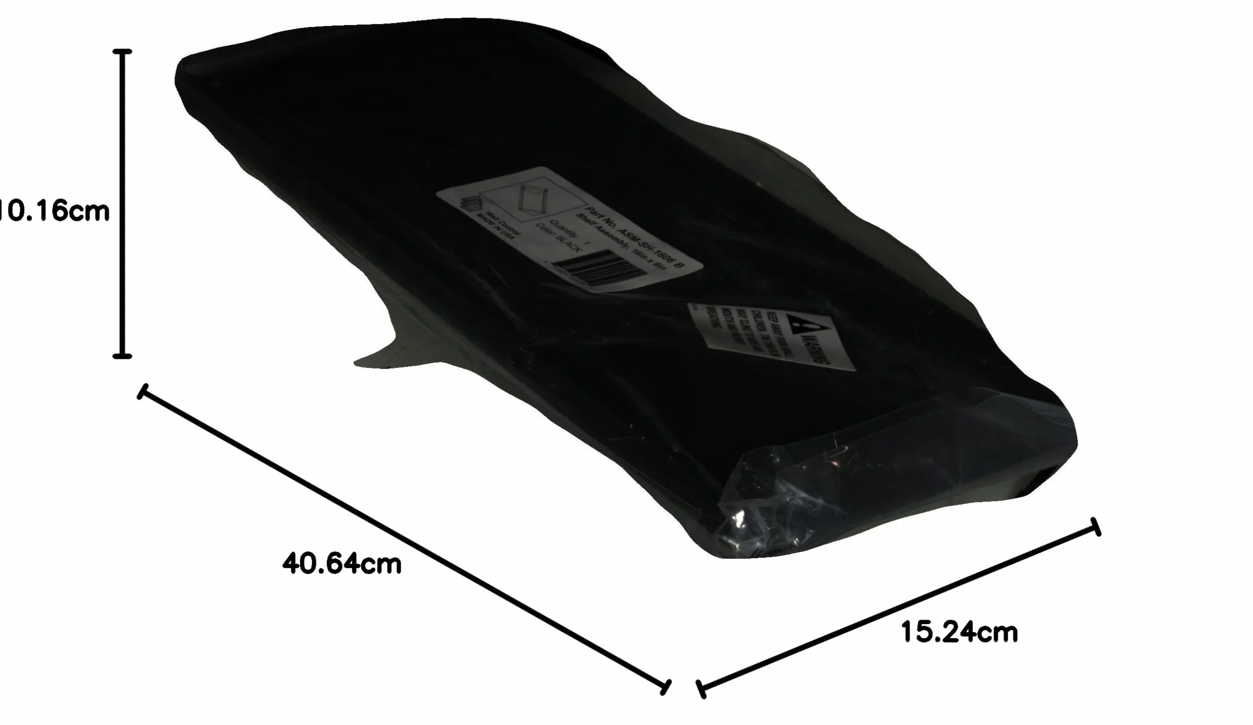 Wall Control ASM-SH-1606 B głęboka półka na deskę rozdzielczą 15 cm czarna