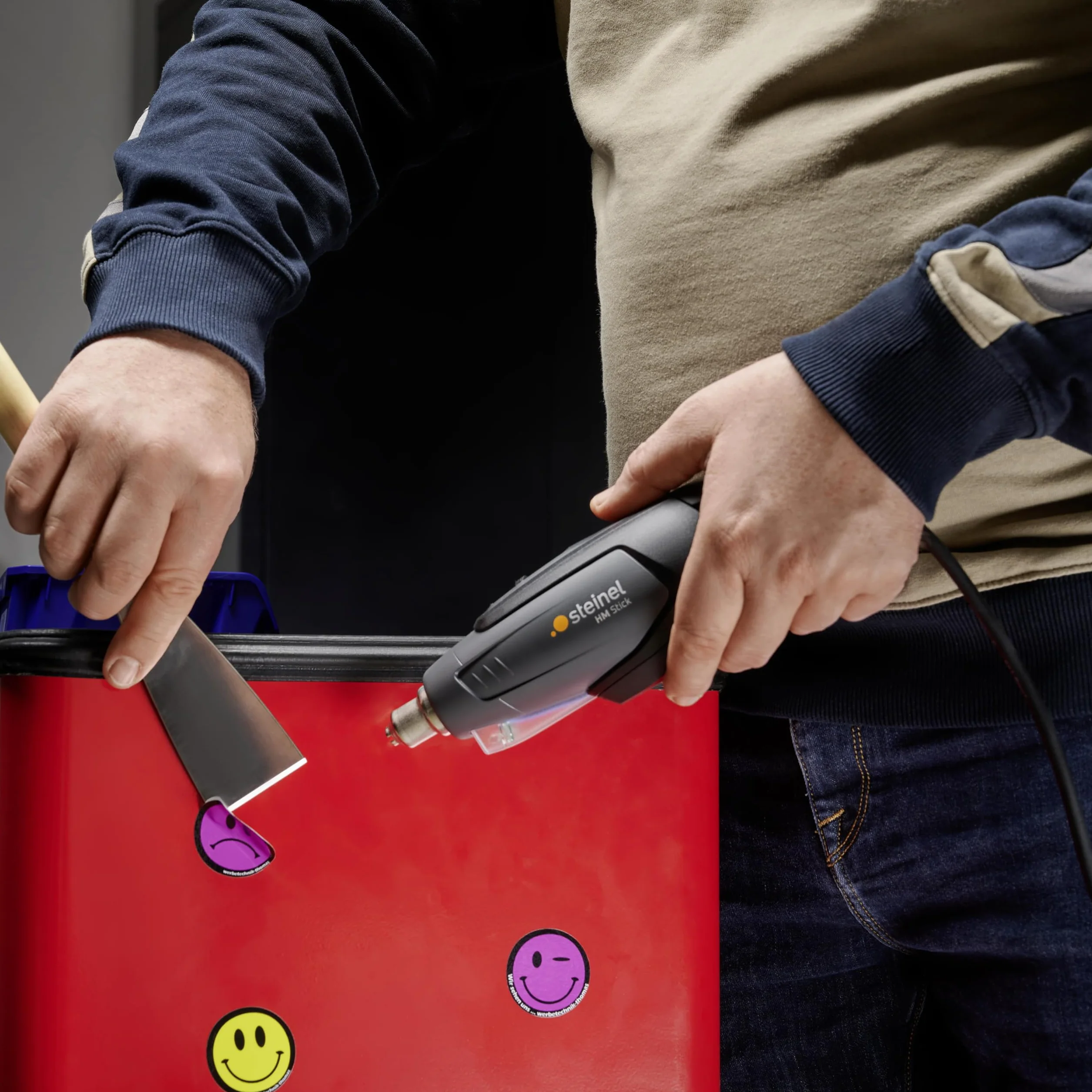 Steinel Mini pistolet na gorące powietrze HM Stick, 4 dysze, 350 W, 400-500°C, lampka LED