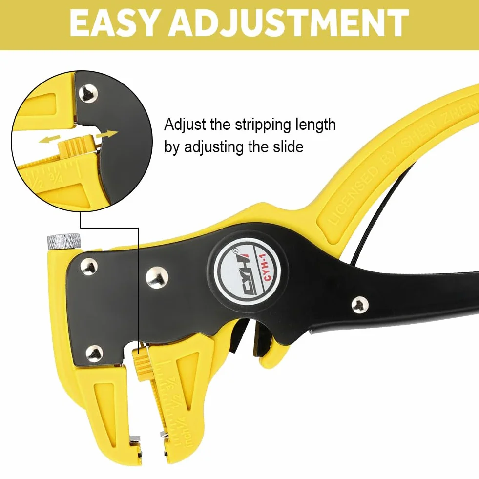Flintronic Automatyczne szczypce do ściągania izolacji 18 cm regulowany przecinak 14-24 AWG