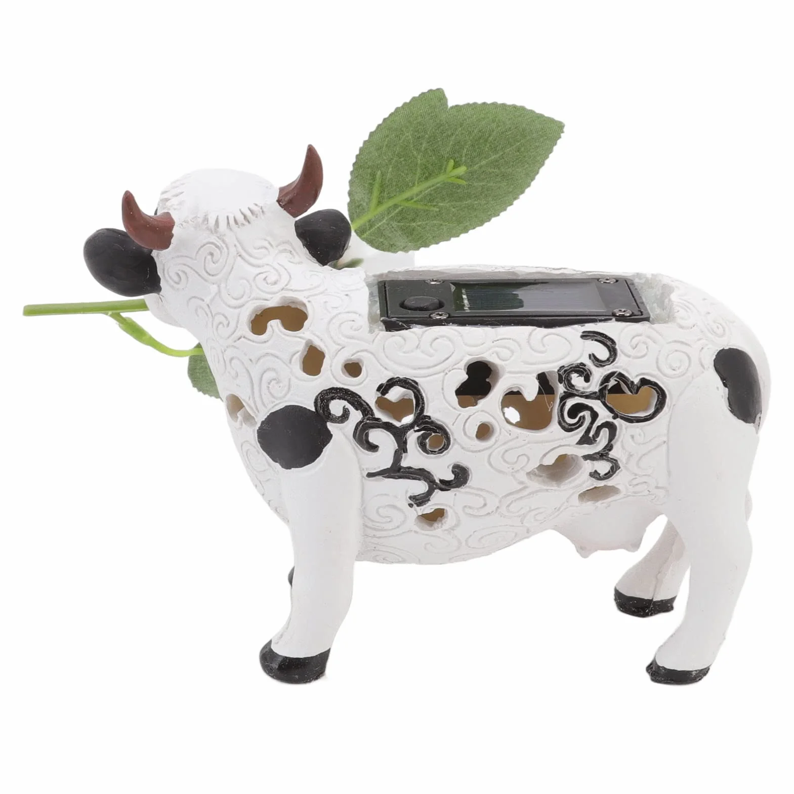 Słoneczne Światła Ogrodowe w Kształcie Zwierząt, Energooszczędne Światło Słoneczne Daisy Cow na Ślub