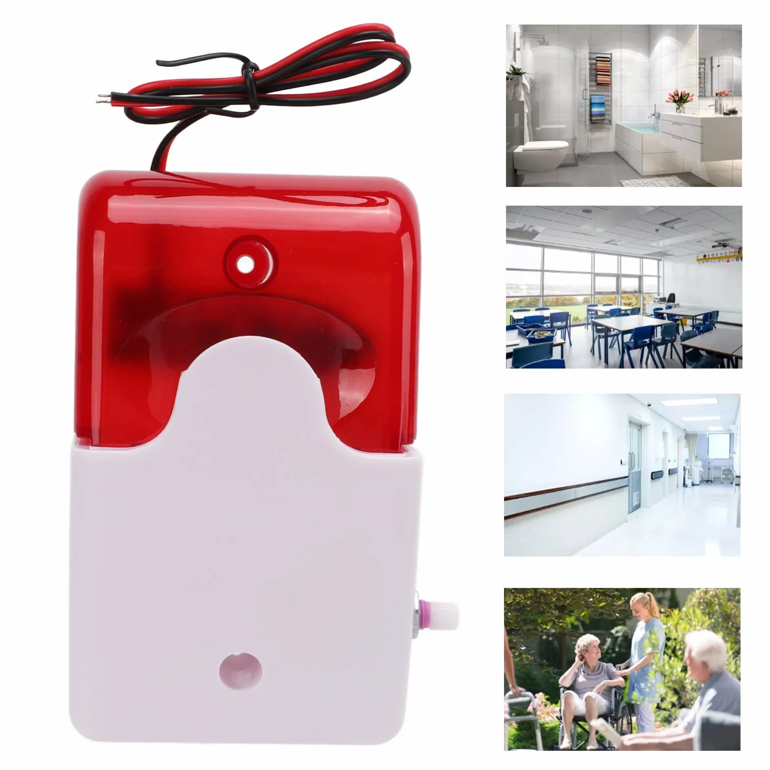 Dźwiękowy Alarm świetlny Lampa Błyskowa 220 V Regulowana Odporność na Uderzenia
