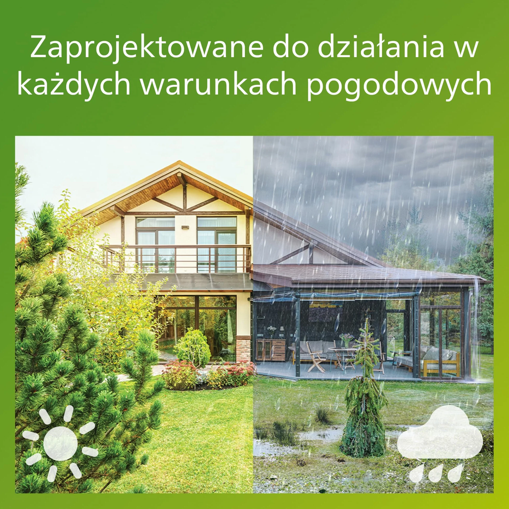 Philips Nissa UltraEfficient Zewnętrzna Lampa na Postumencie Solarna z Czujnikiem, 3000K, 250/25lm, Czarna
