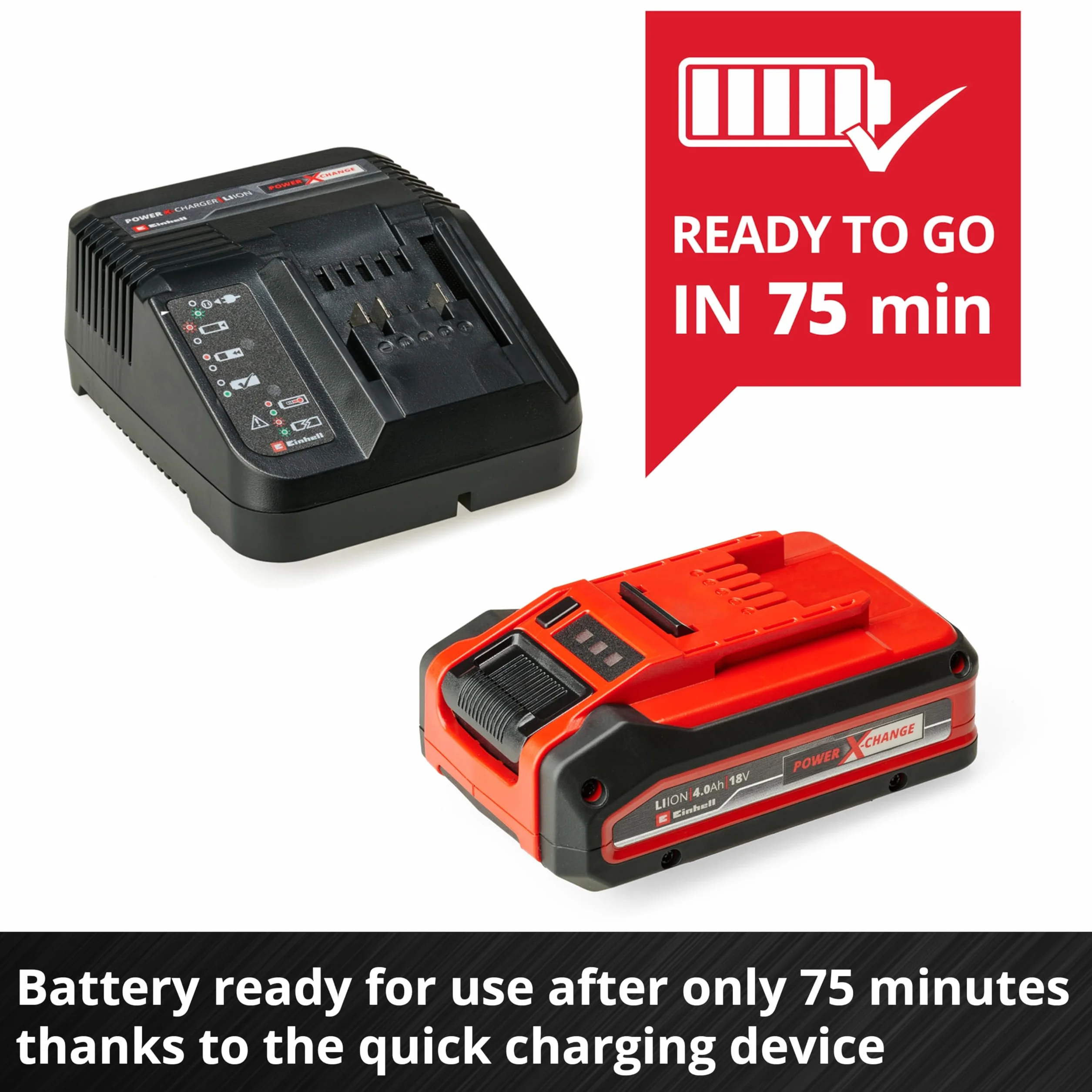 Einhell Power X-Change Zestaw Startowy 4 Ah PLUS 18 V Akumulator Ładowarka 3 A