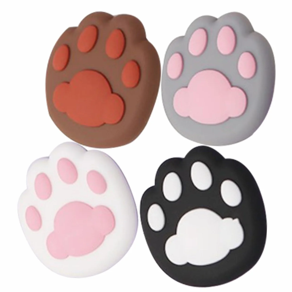 WOONEKY 4kawałki Ochraniacz Do Drzwi Silikonowy Paw Shape Stoper Ścianę Ochrona Gałek Drzwi Cichych Naklejek