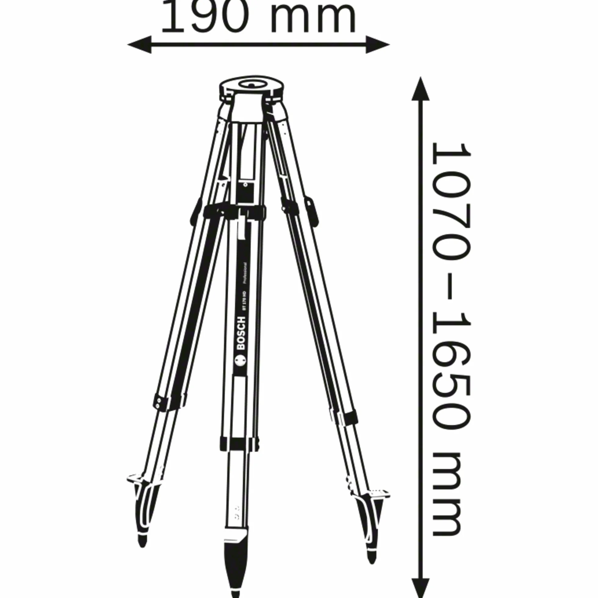Bosch Professional Statyw budowlany BT 170 HD 107–165 cm 5/8"