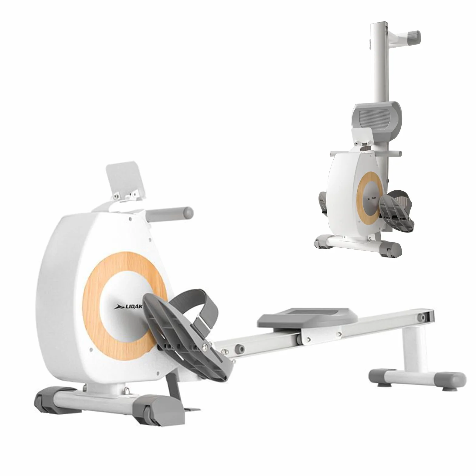 Undres Wioślarz do domu, magnetyczny wioślarz do domu, składany, 8 poziomów oporu, z monitorem LCD, obsługuje Bluetooth, maksymalna nośność 120 kg.