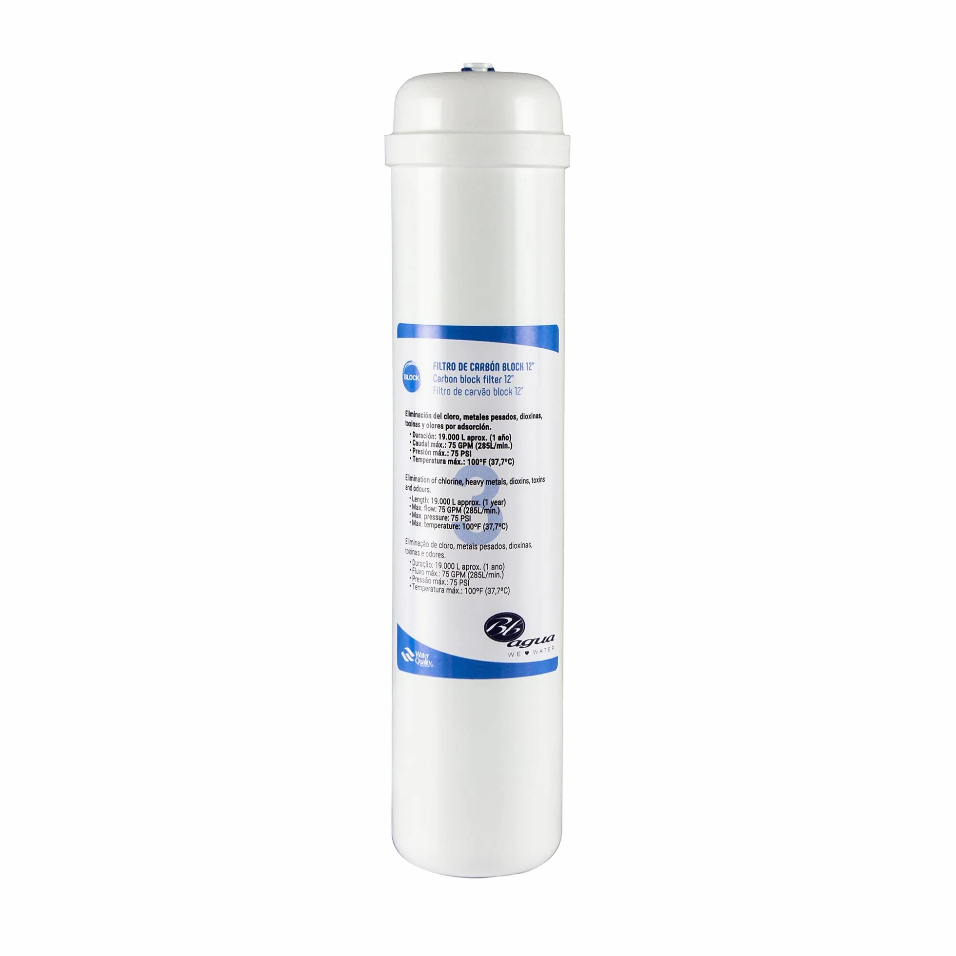 Bbagua Zestaw 4 filtrów Inline 12" do odwróconej osmozy