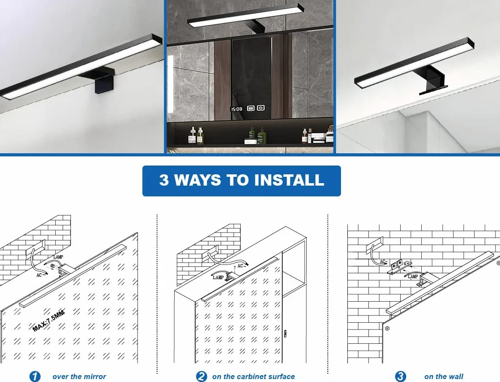 Lampa LED do lustra 40 cm matowa czerń 3000 K 10 W 800 lm ciepłe światło