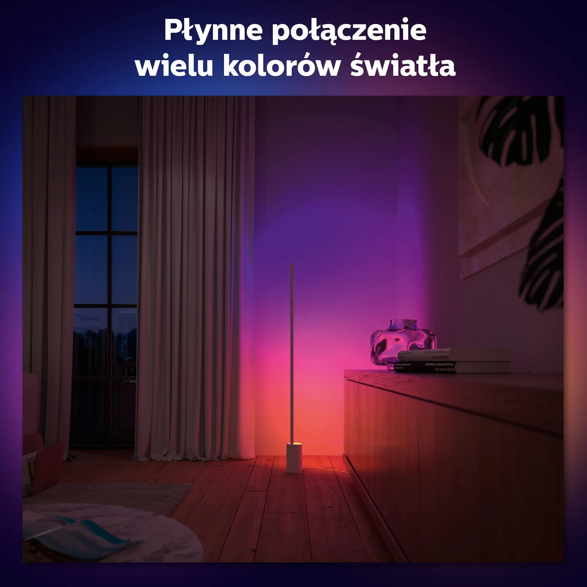 Philips Hue Lampa Podłogowa Signe Gradient Biała, 16 mln Kolorów, Ściemnianie, Smart LED