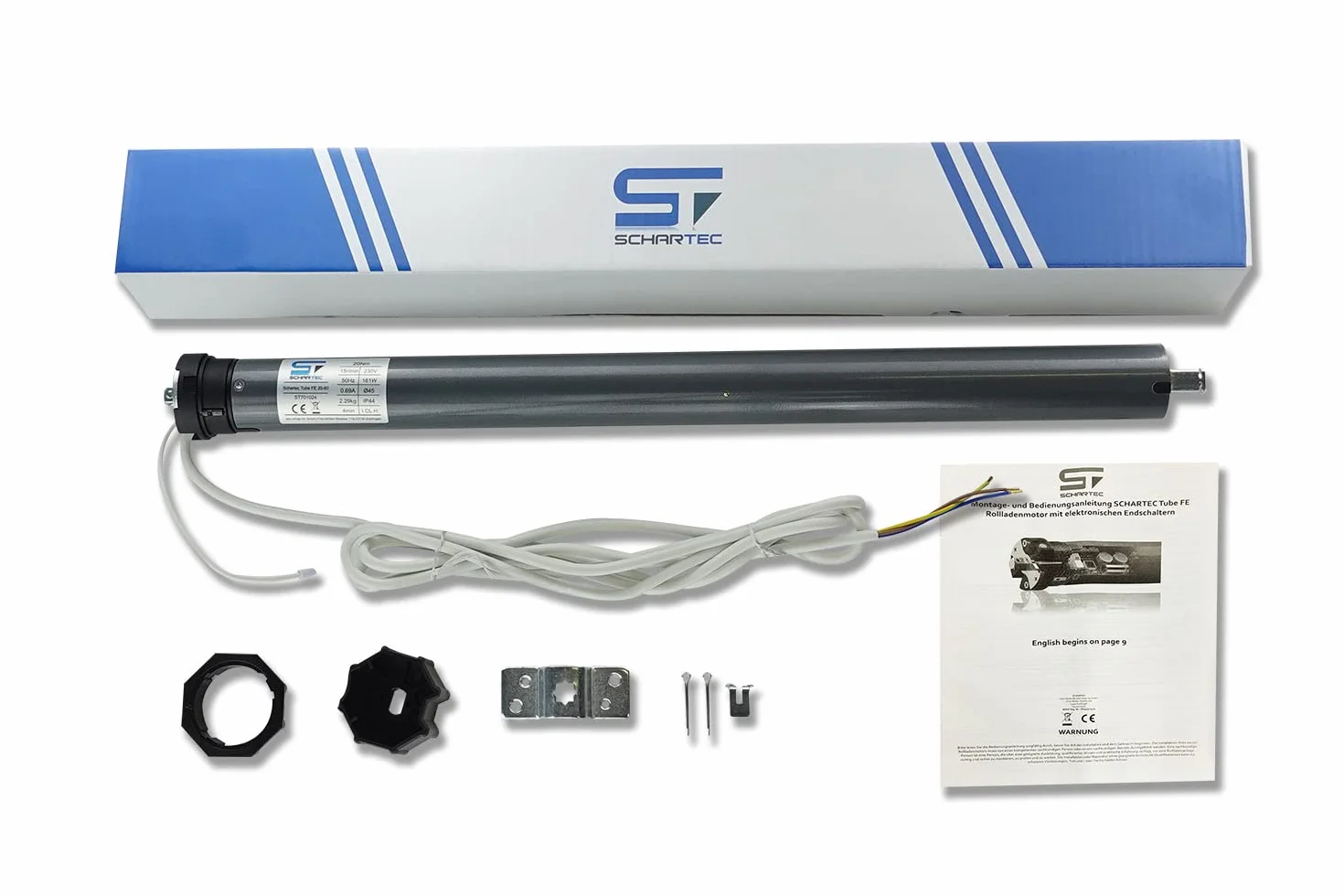 SCHARTEC Elektroniczny silnik do rolety FE 13-40 z wyłącznikami krańcowymi SW40