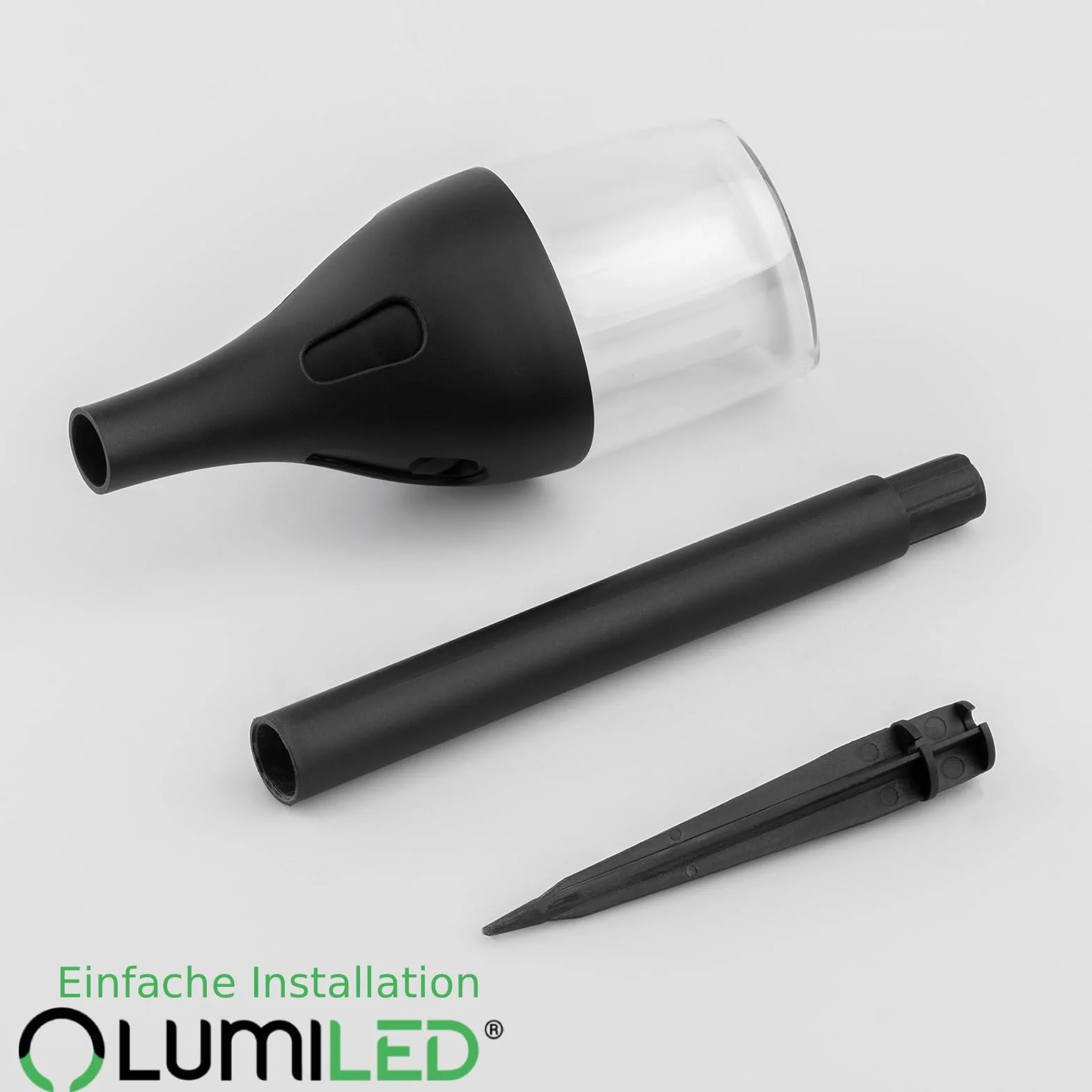 LUMILED Solarna pochodnia ogrodowa zestaw 4 lamp solarnych 64,5 cm IP65 LED migoczący płomień efekt płomienia
