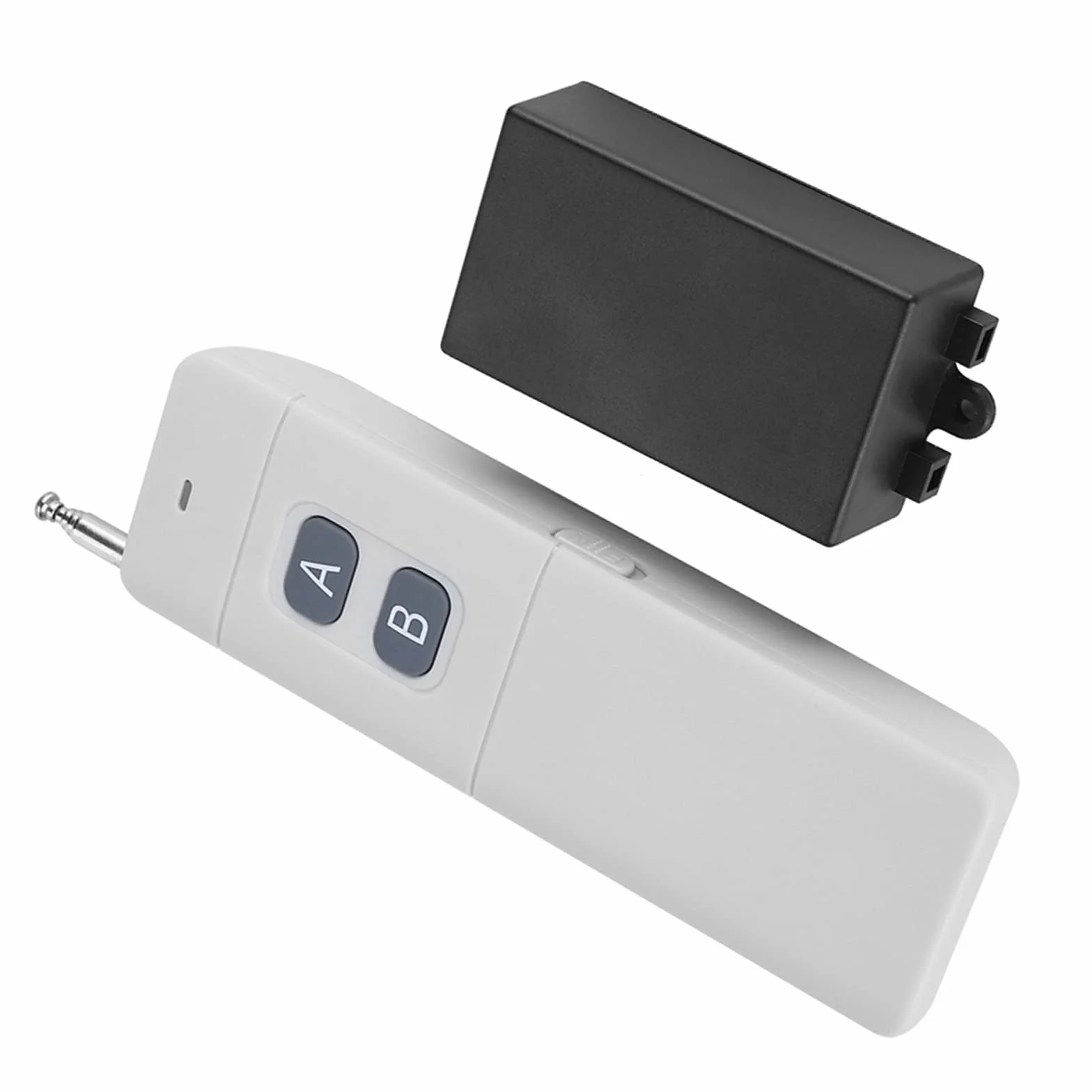 Zasięg 3 km, DC 12 V, 2 kanały, zdalne sterowanie radiowe, system przełączników, nadajnik, odbiornik, sterowanie bezprzewodowe, łatwa instalacja, sterowanie oświetleniem, telewizorem,