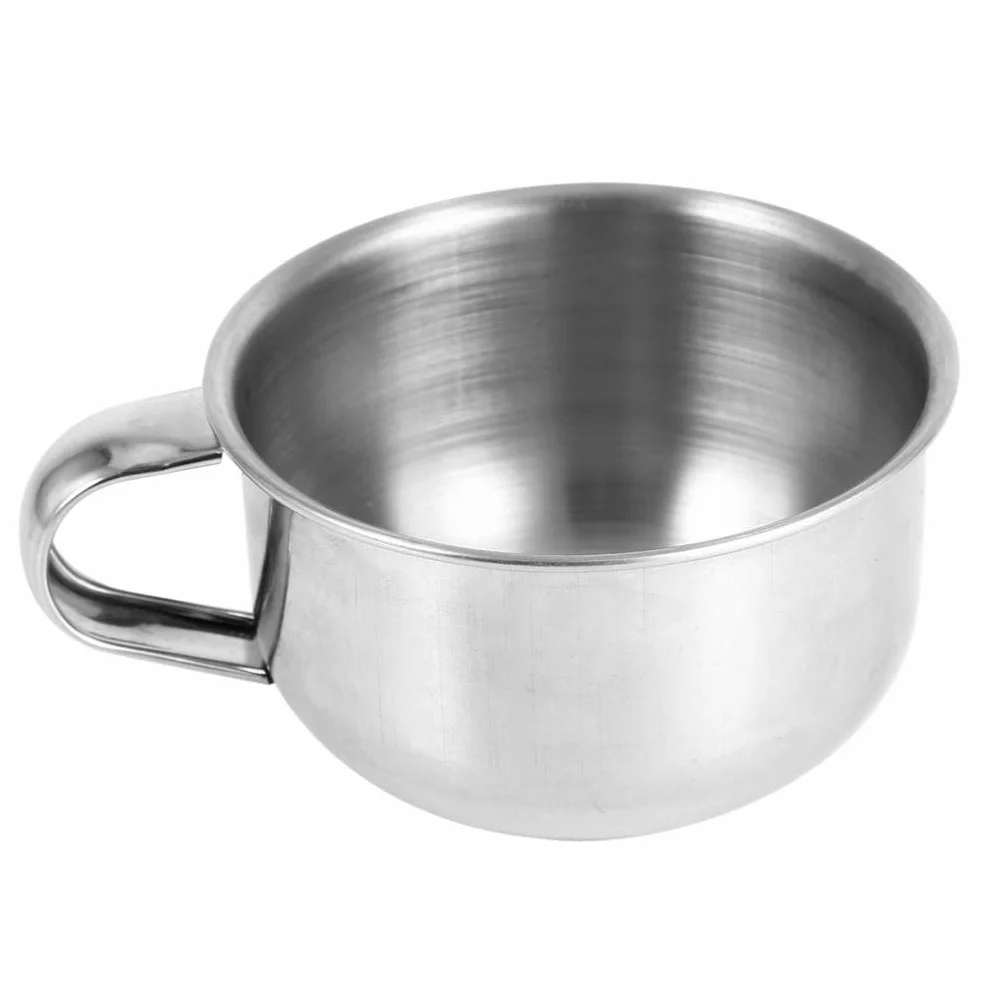 Miski na mydło do golenia, miska z pianki ze stali nierdzewnej, narzędzie do czyszczenia piany do golenia dla mężczyzn ze stali nierdzewnej metalowy kubek mydła do golenia