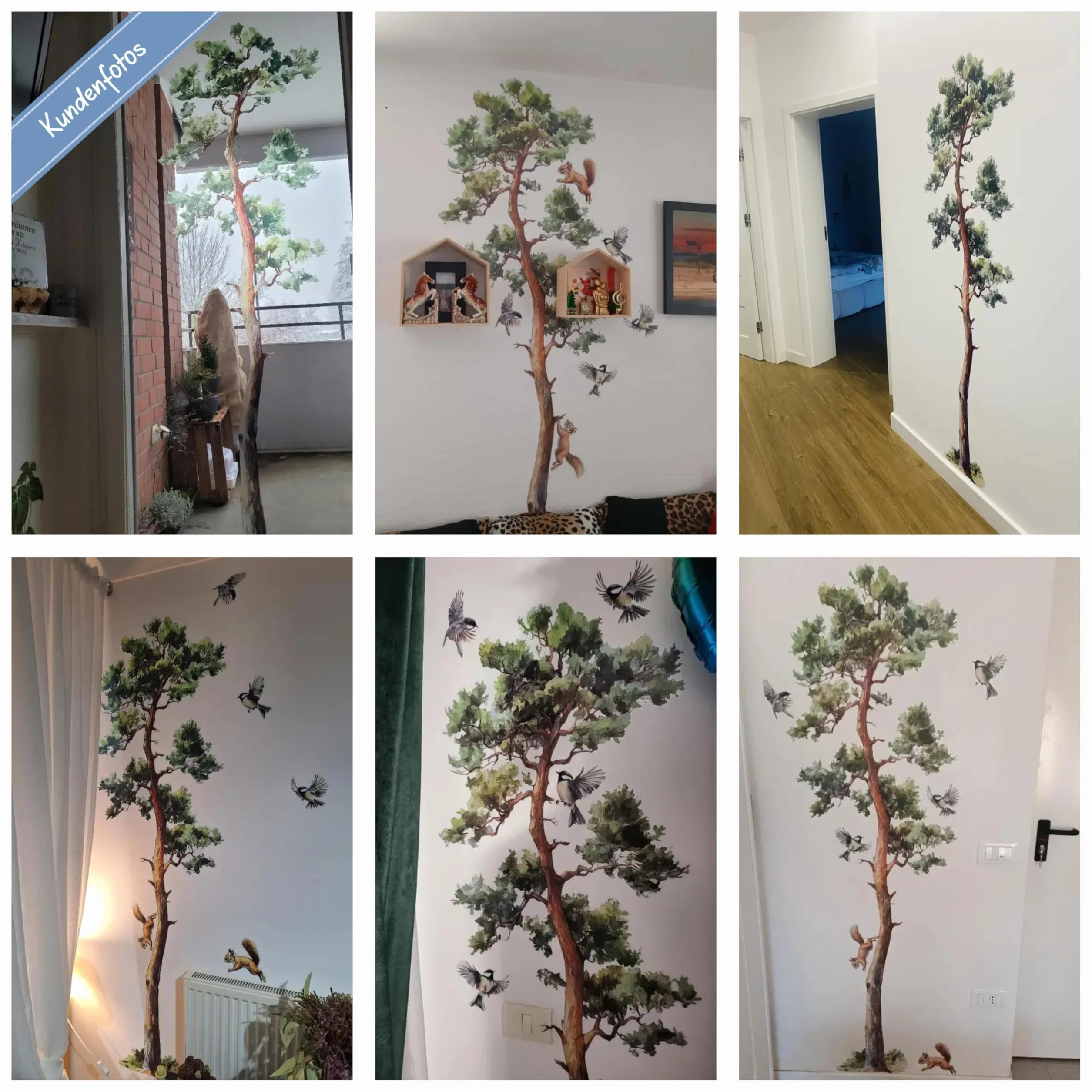 WandSticker4U Tatuaż ścienny Drzewo XXL realistyczny 111 x 182 cm naklejka na ścianę
