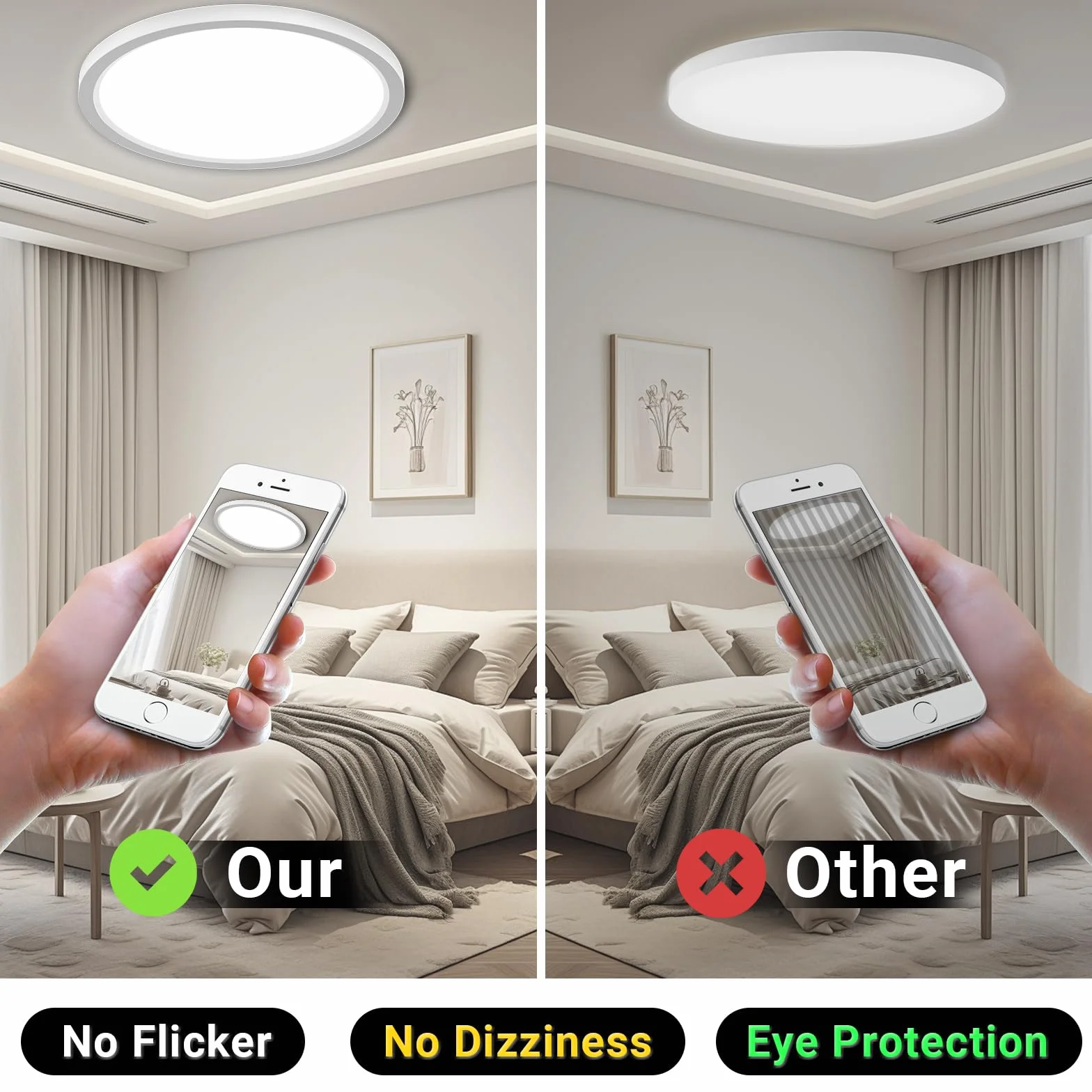 LQWELL Lampa sufitowa LED IP44 wodoodporna 36W 6000K 4320LM okrągła płaska 400x24mm