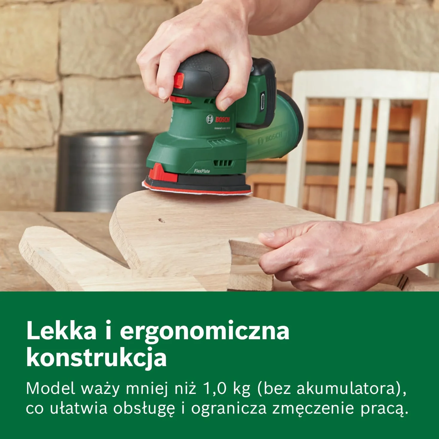 Bosch UniversalSander 18V-10 akumulatorowa szlifierka 18V system do drewna
