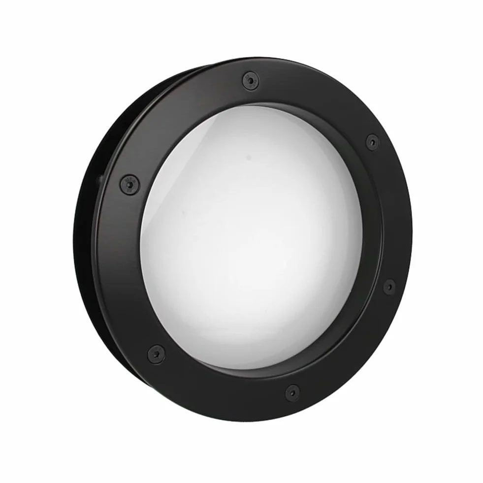 MLS B4000 Bulaj do Drzwi z Aluminium, Szkło VSG, Średnica 300 mm, Czarny