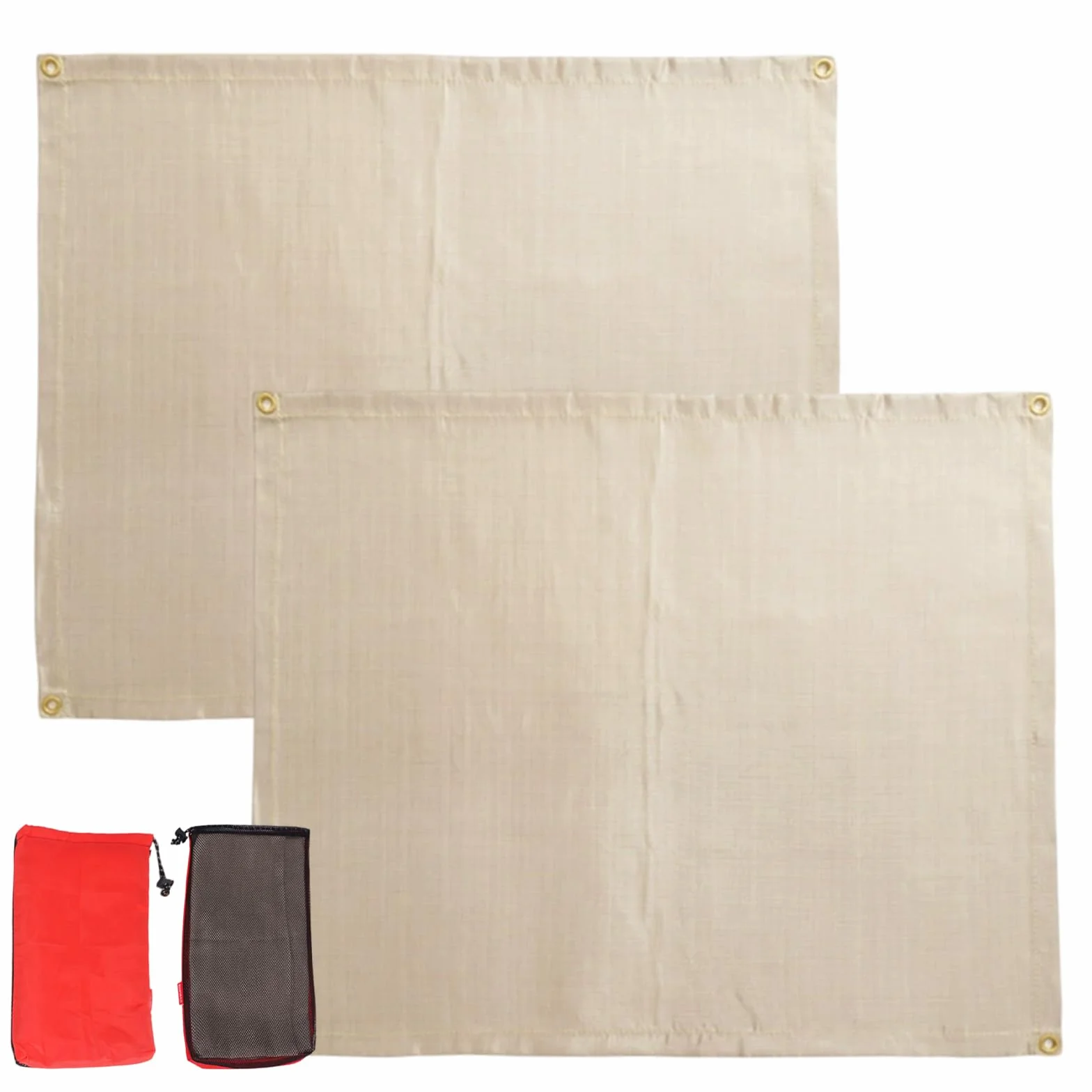 Ognioodporna podkładka mata z włókna szklanego 80 x 100 cm 2 sztuki do grilla kempingu