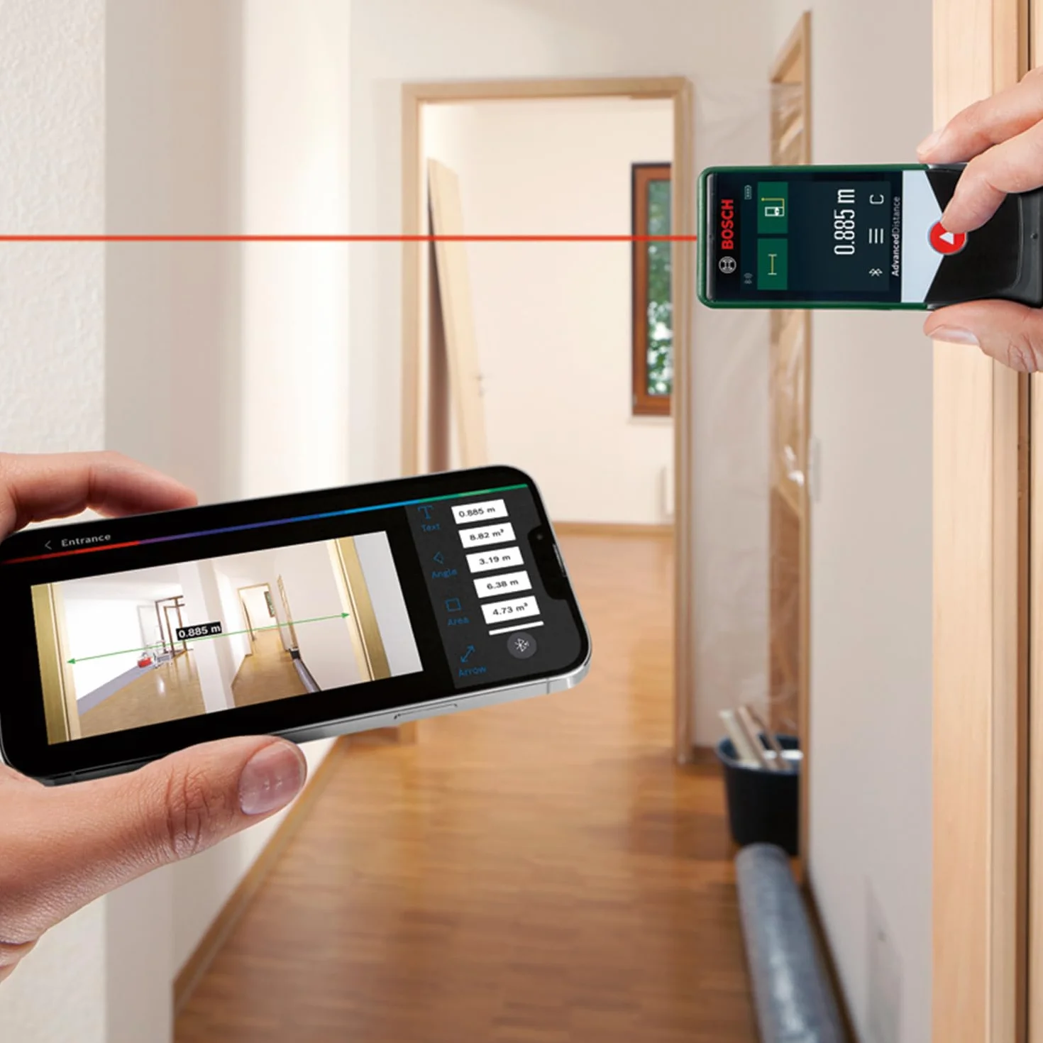 Bosch Advanceddistance 50 C Dalmierz Laserowy 50 m Wyświetlacz Dotykowy