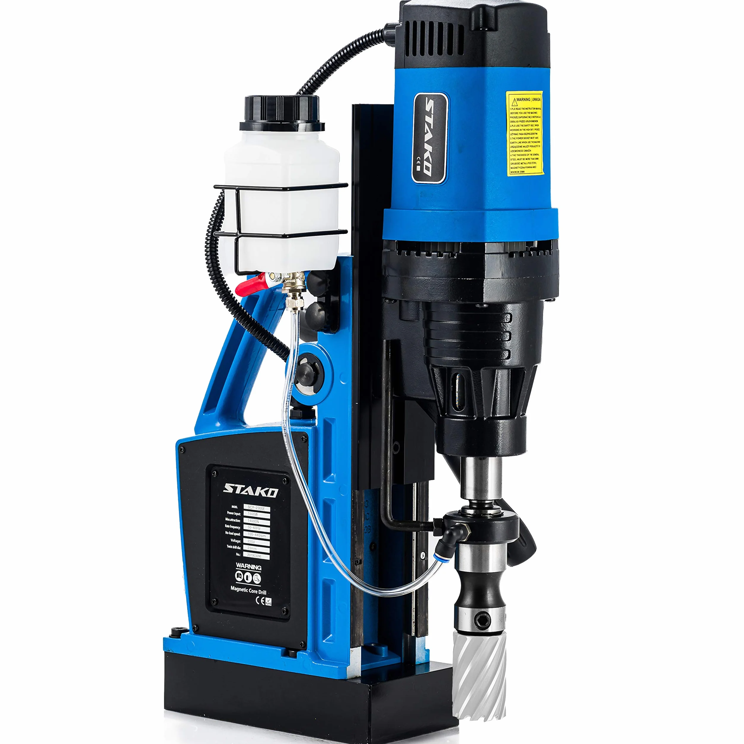 STAKO Wiertarka Magnetyczna SCY-2800E 2050 W Ø 80 mm Siła Magnetyczna 17000 N 17 kg Wrzeciono MT3 Zestaw