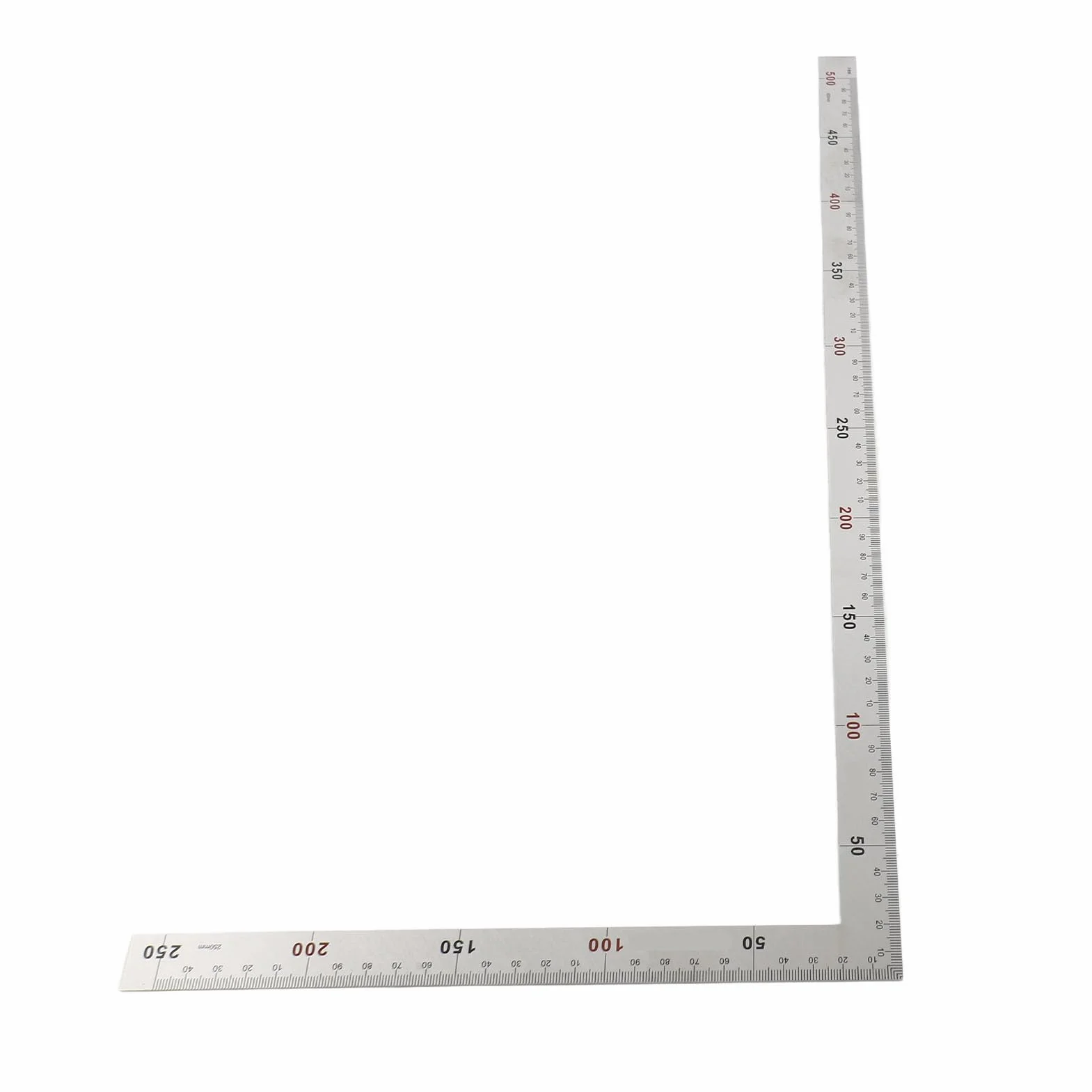 Kwadrat Stolarski Stal Nierdzewna 500x250mm Linijka Kątowa 90 Stopni Profesjonalne Narzędzie Pomiarowe