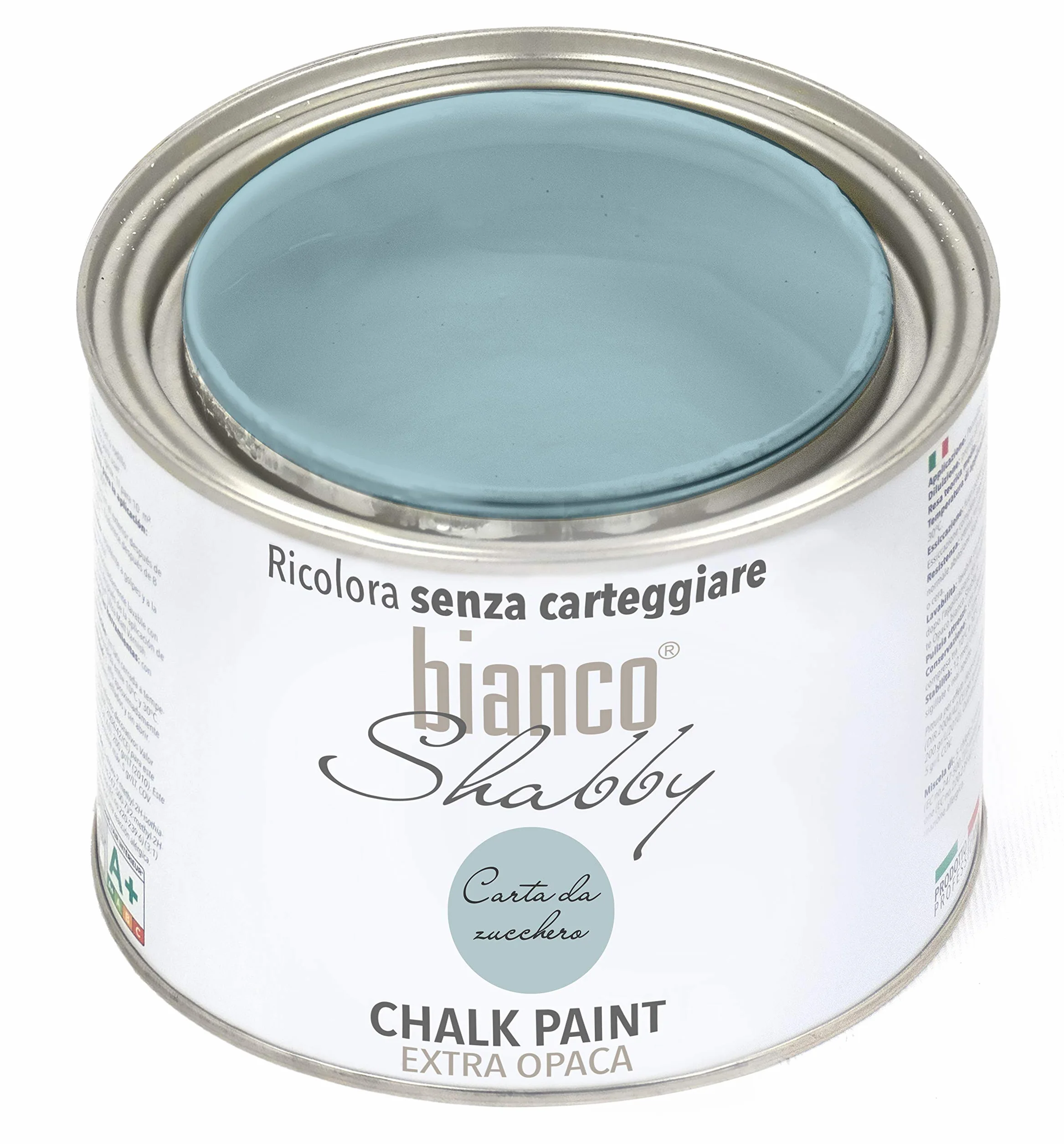 Shabby® Carta da Zucchero (Sugar Paper Blue) farba kredowa na bazie wody bardzo matowe wykończenie 500 ml