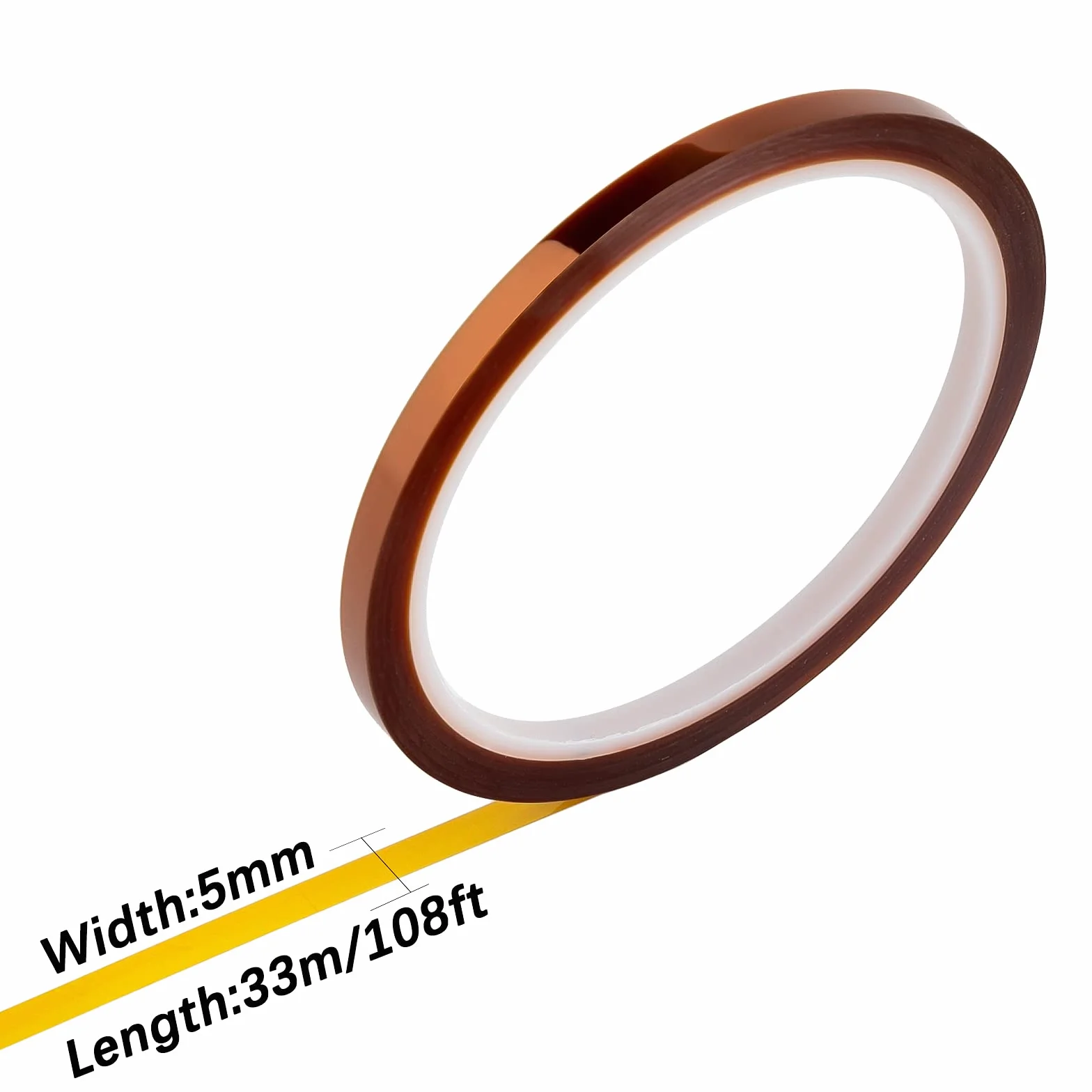 LUTER 2 szt. taśma termosublimacyjna Kapton wysokotemperaturowa 5 mm x 33 m