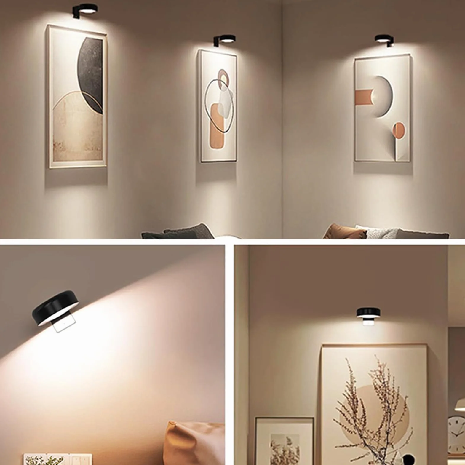 Oświetlenie obrazowe, magnetyczna lampa do malowania LED, zdalnie sterowana lampa akcentująca zasilana bateriami, oświetlenie LED do korytarza domowego, schodów, zdjęć i ramek