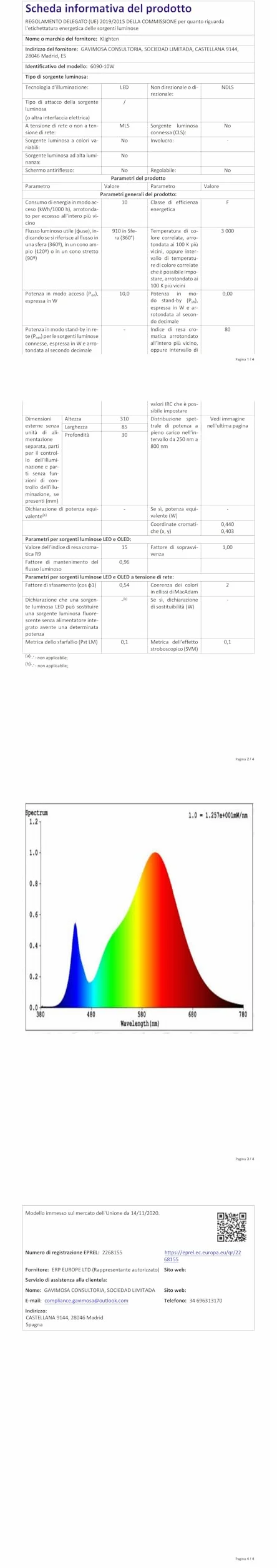 Klighten 2 sztuki lamp ściennych LED 10 W 30 cm góra-dół czarny 910 lumenów 3000 K ciepła biel