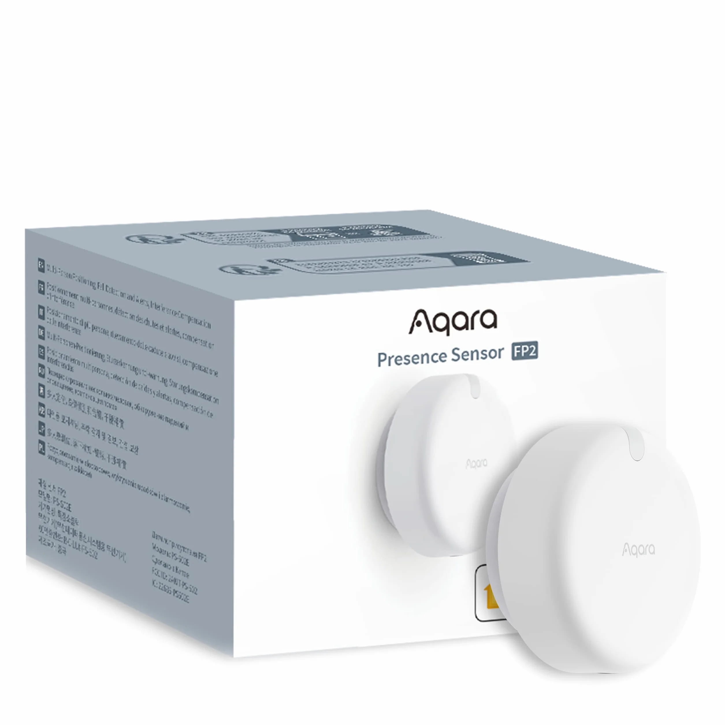 Aqara Czujnik Obecności FP2, Czujnik Ruchu z Wykorzystaniem Radaru mmwave, Pozycjonowanie Strefowe, Wykrywanie Wielu Osób i Upadków, Obsługa HomeKit, Alexa, Google, SmartThings i Home Assistant