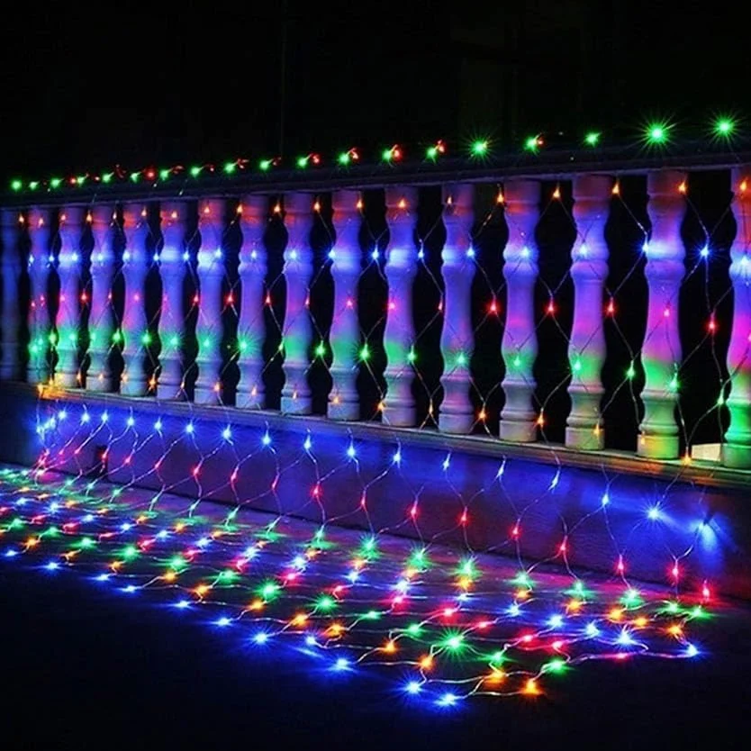Łańcuch świetlny LED 5m 50 diod IP44 8 trybów migania przezroczysty kabel