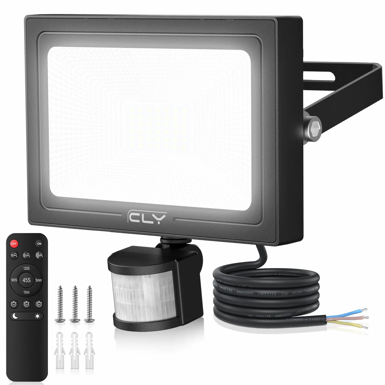 CLY Reflektor LED z czujnikiem ruchu 35W 6500K 3290LM IP66 wodoodporny na zewnątrz