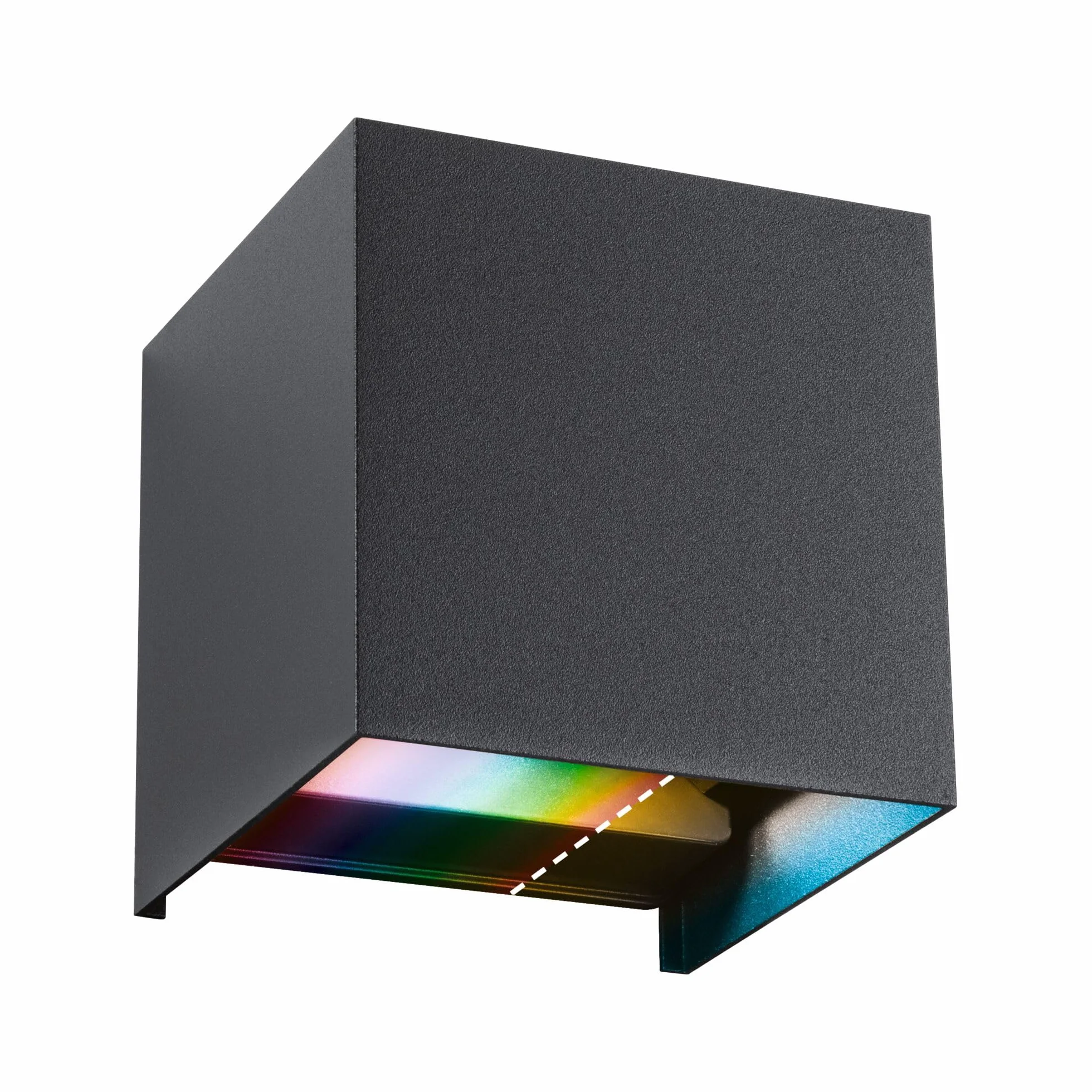 Paulmann 94847 LED oprawa na ścianę zewnętrzną Cybo IP44 2x2,5W 2x150lm ściemniania 100x100mm antracyt aluminium RGBW