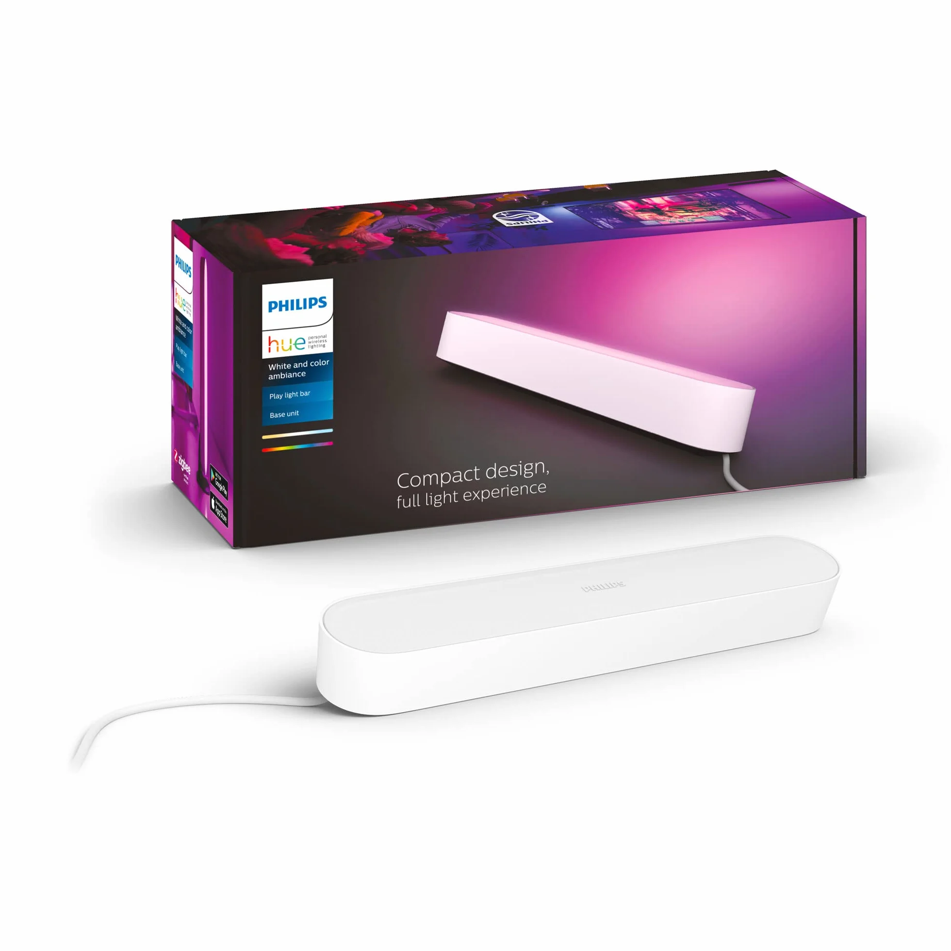 Philips Hue Play White and Color Ambiance Pojedyncza Lampa LED Biała Inteligentna