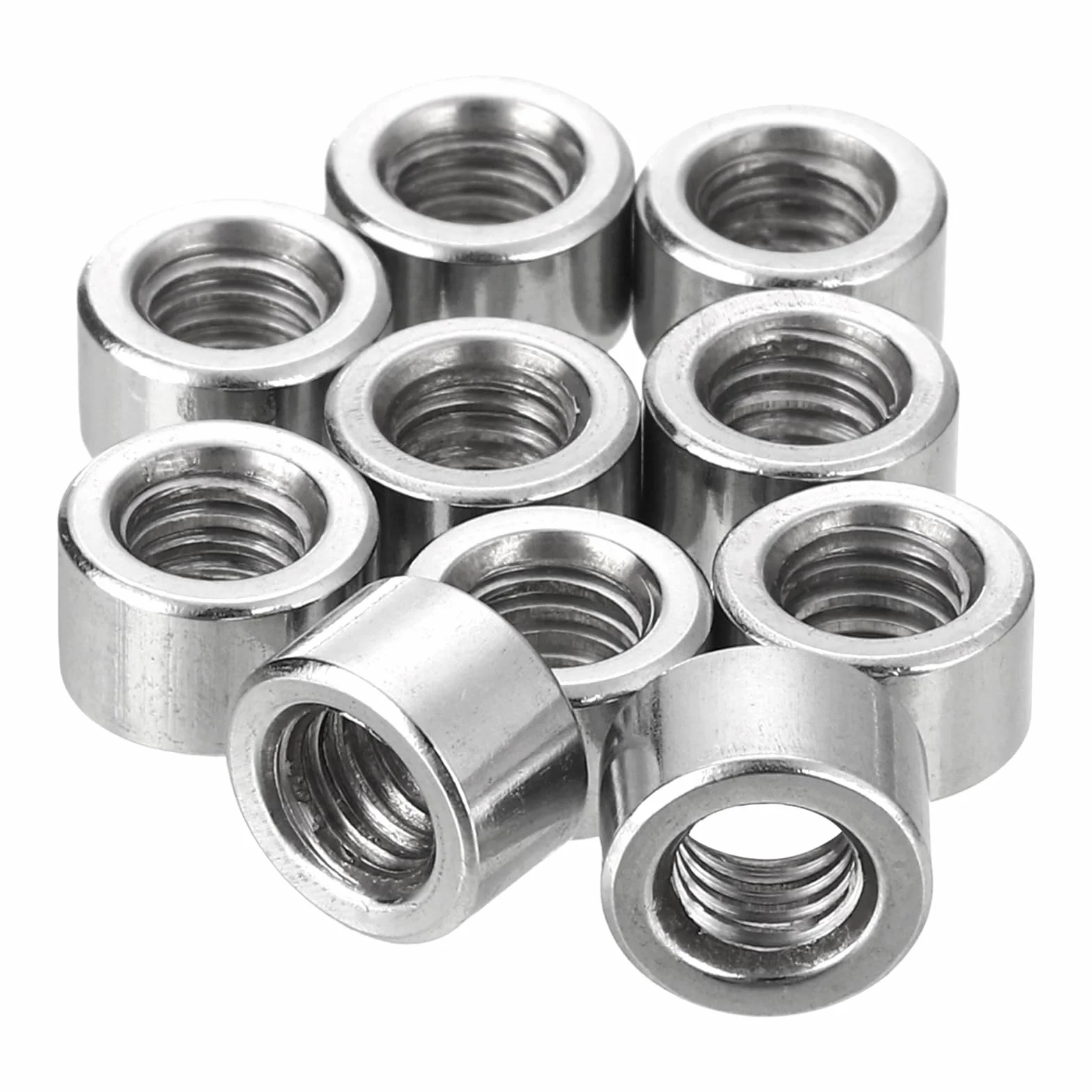 QUARKZMAN nakrętki spawalnicze M6 x 6 x 10 mm stal nierdzewna 304 okrągłe nakrętki łączące