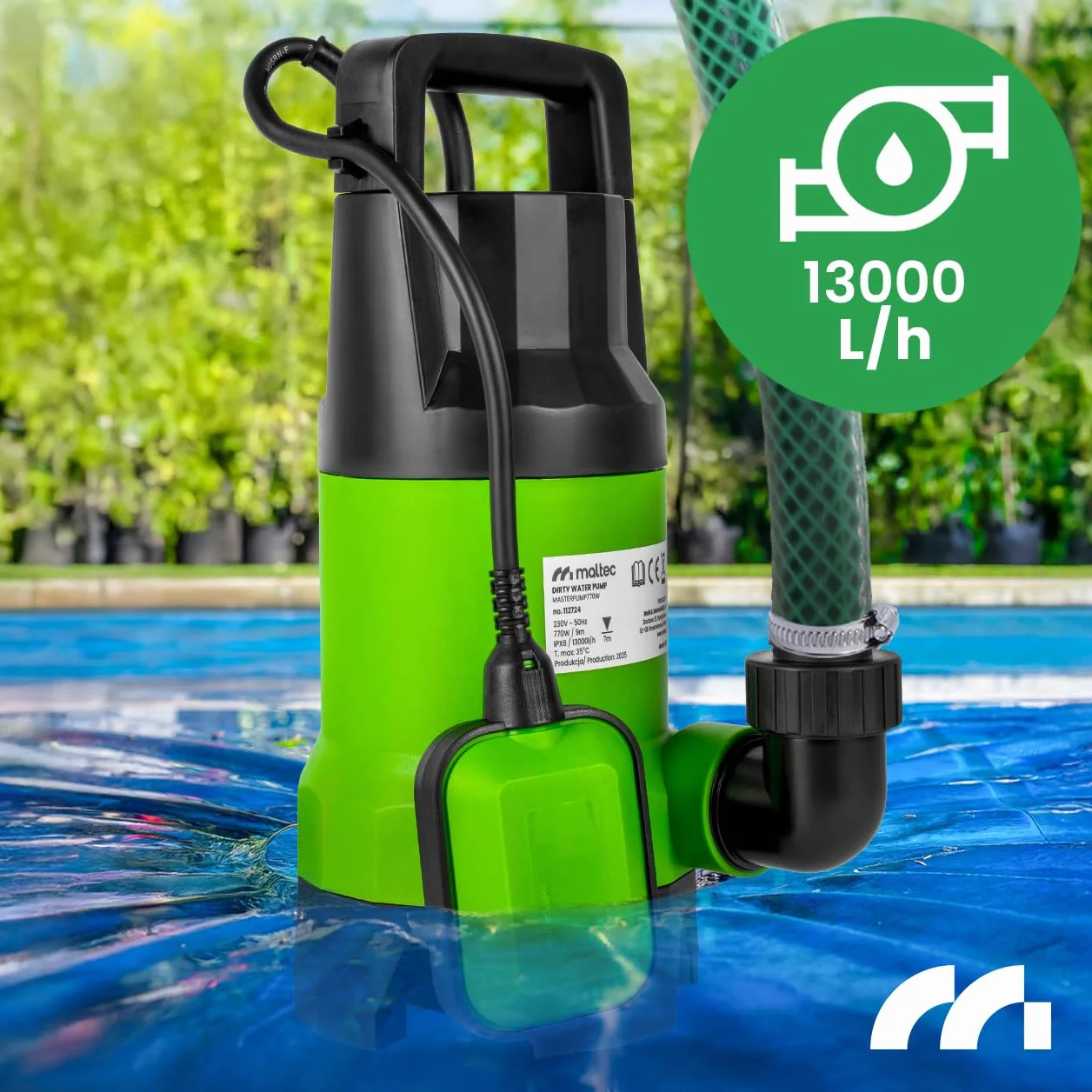 Pompa zanurzeniowa MalTec 13000 l/h 770 W 10 m kabel