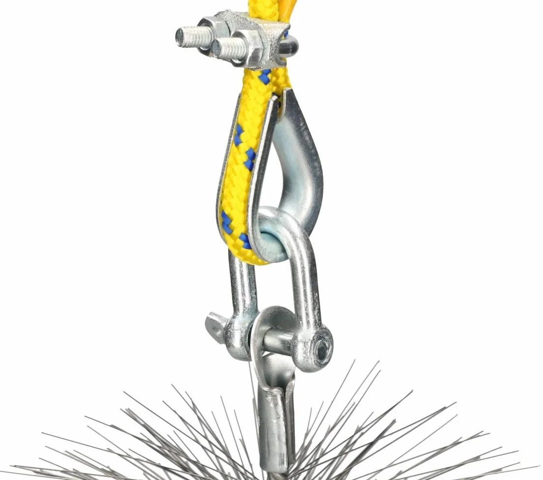 Zestaw do czyszczenia komina KOTARBAU ze szczotką stal sprężynową 200mm linka 16m