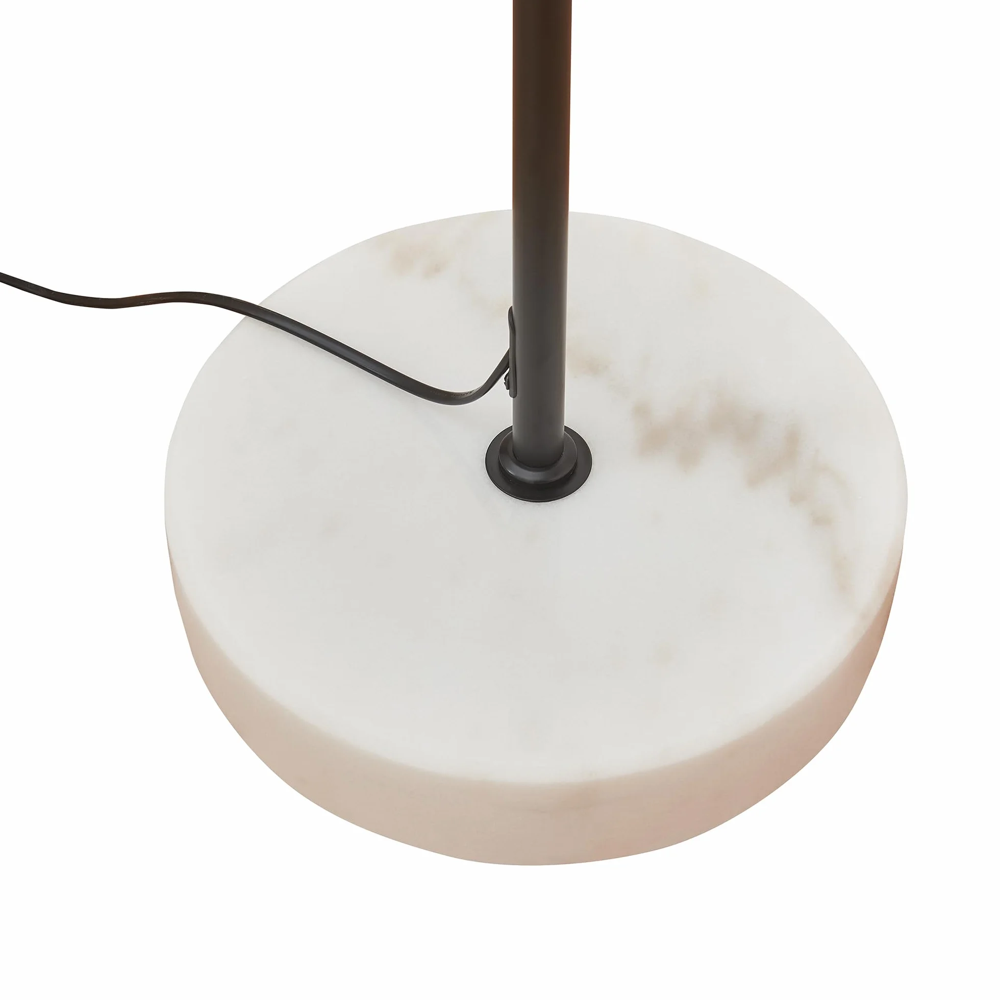 lux.pro Lampa podłogowa GU10 metal marmur biały czarny z przełącznikiem nożnym