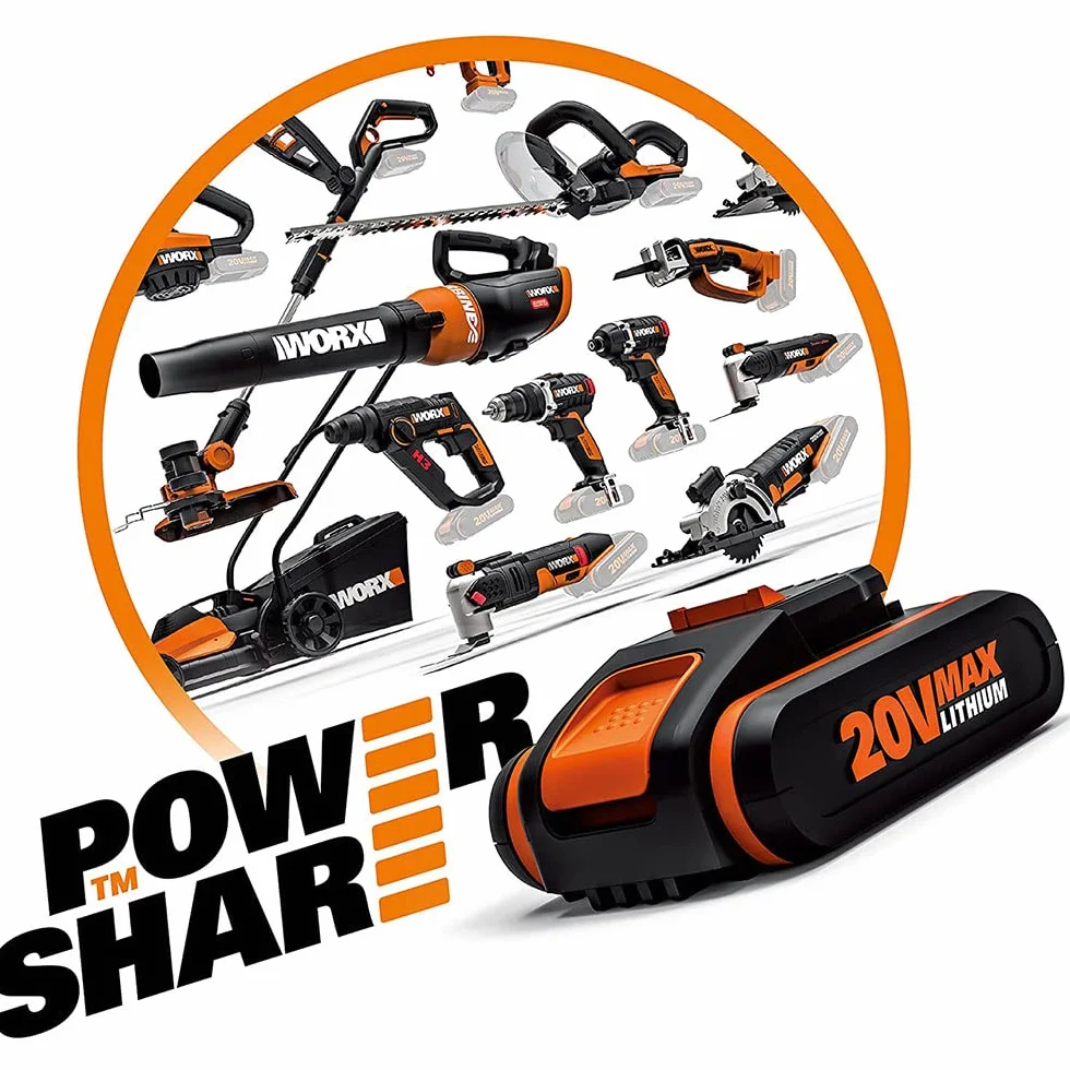 WORX Nitro WX542 akumulatorowa wyrzynarka wahadłowa 20 V silnik bezszczotkowy z adapterem ssącym