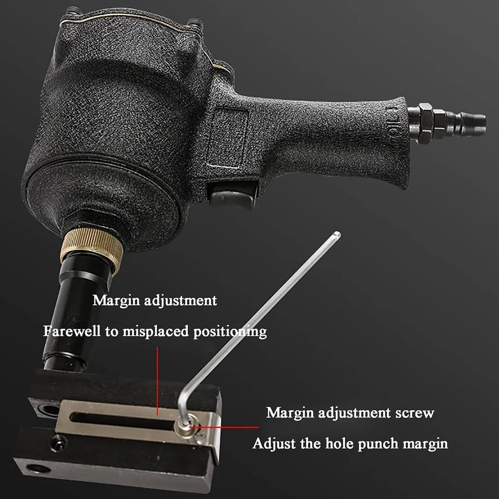 Pistolet pneumatyczny dziurkacz przemysłowy 360° 10mm